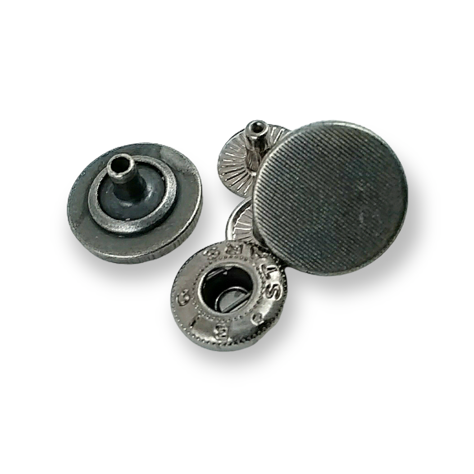 Çıtçıt Düğme İnce Çizgi Desenli Mont Düğmesi 15 mm 24 boy E 1404