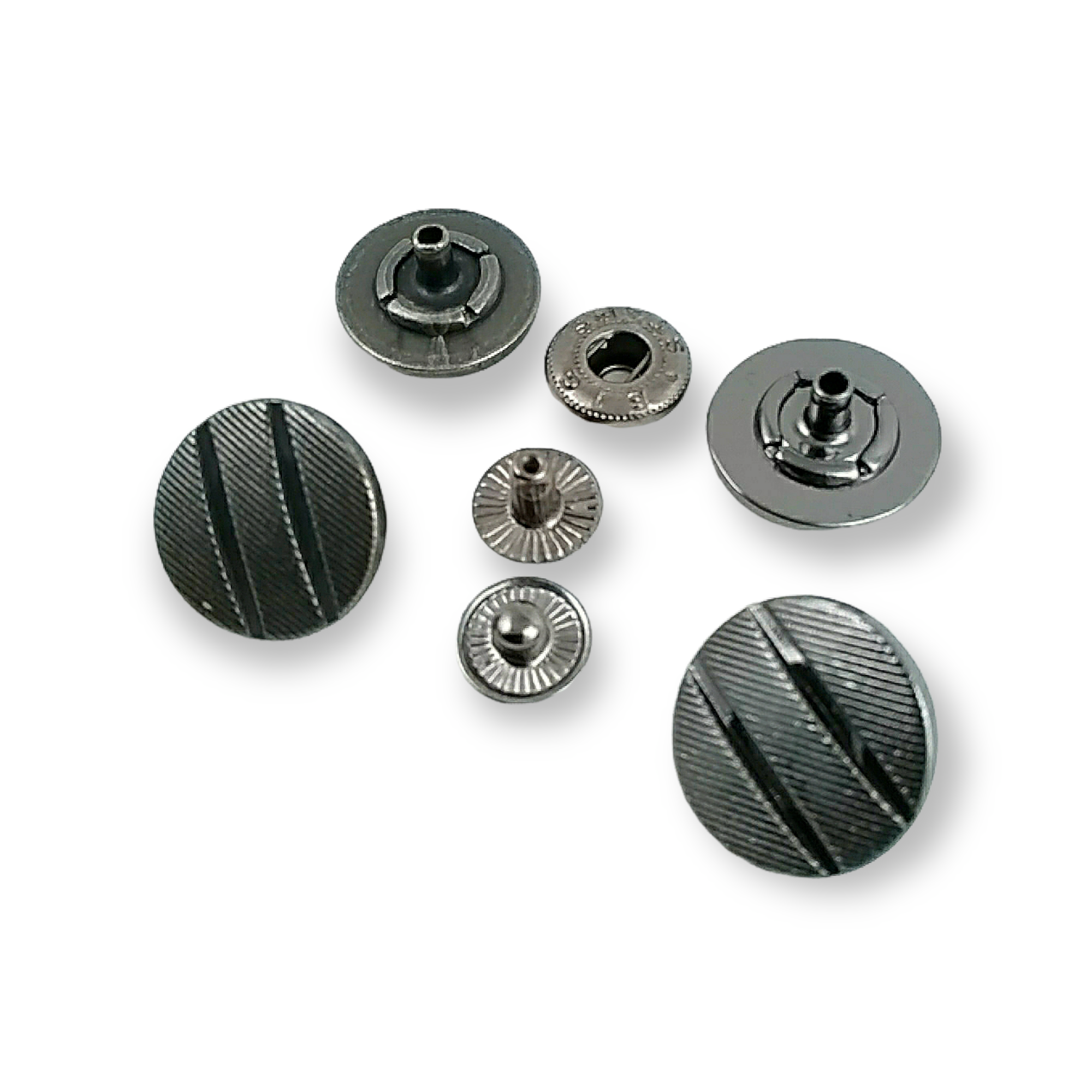 Snap Fasteners Button Embellished with Aesthetic Lines 17 mm - 28 L E 1428 Snap Fasteners Button Embellished with Aesthetic Lines 17 mm - 28 L E 1428