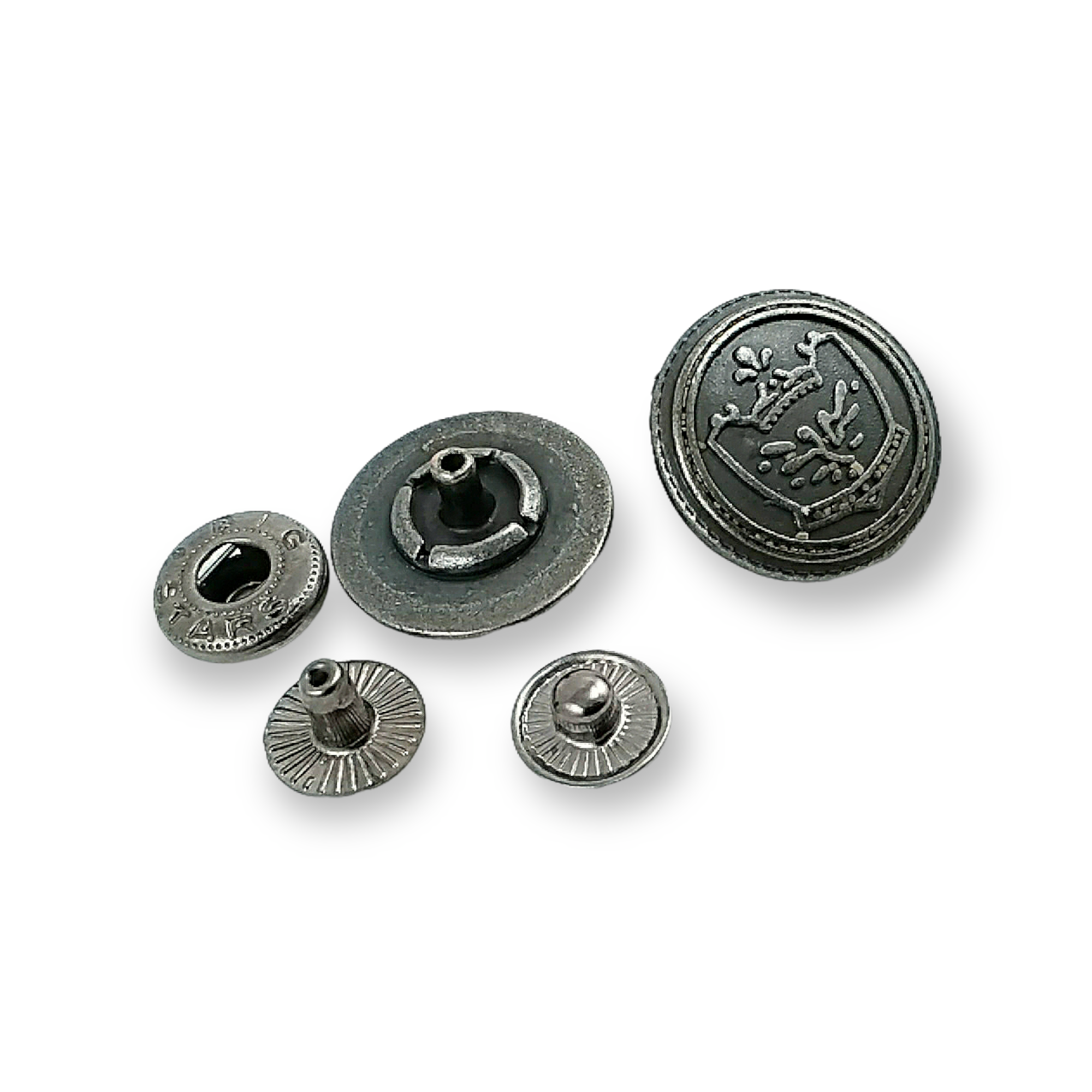 Çıtçıt Düğme Taç Logolu 19 mm 30 boy E 1448 V1 Çıtçıt Düğme Taç Logolu 19 mm 30 boy E 1448 V1