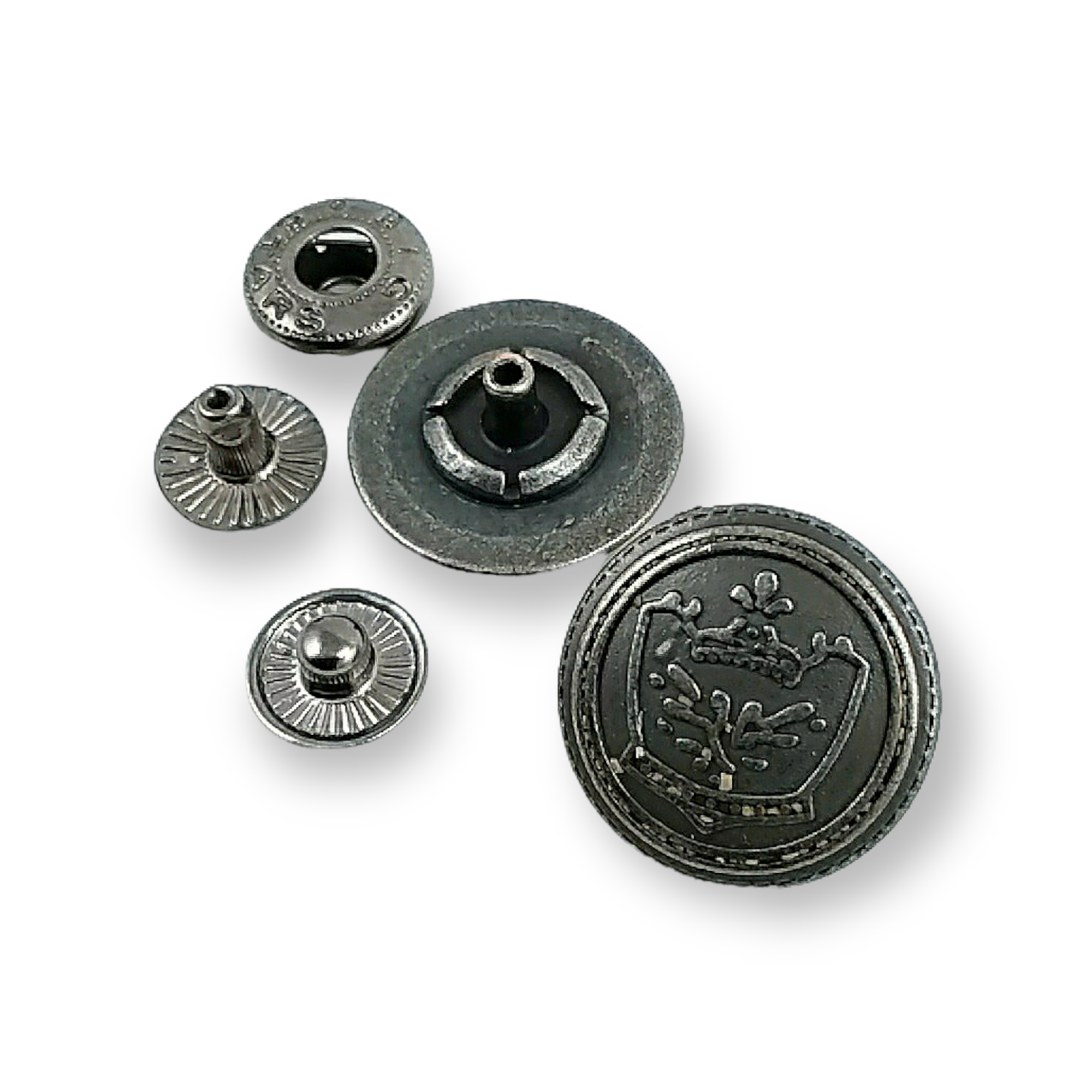 Çıtçıt Düğme Taç Logolu 19 mm 30 boy E 1448 V1 Çıtçıt Düğme Taç Logolu 19 mm 30 boy E 1448 V1