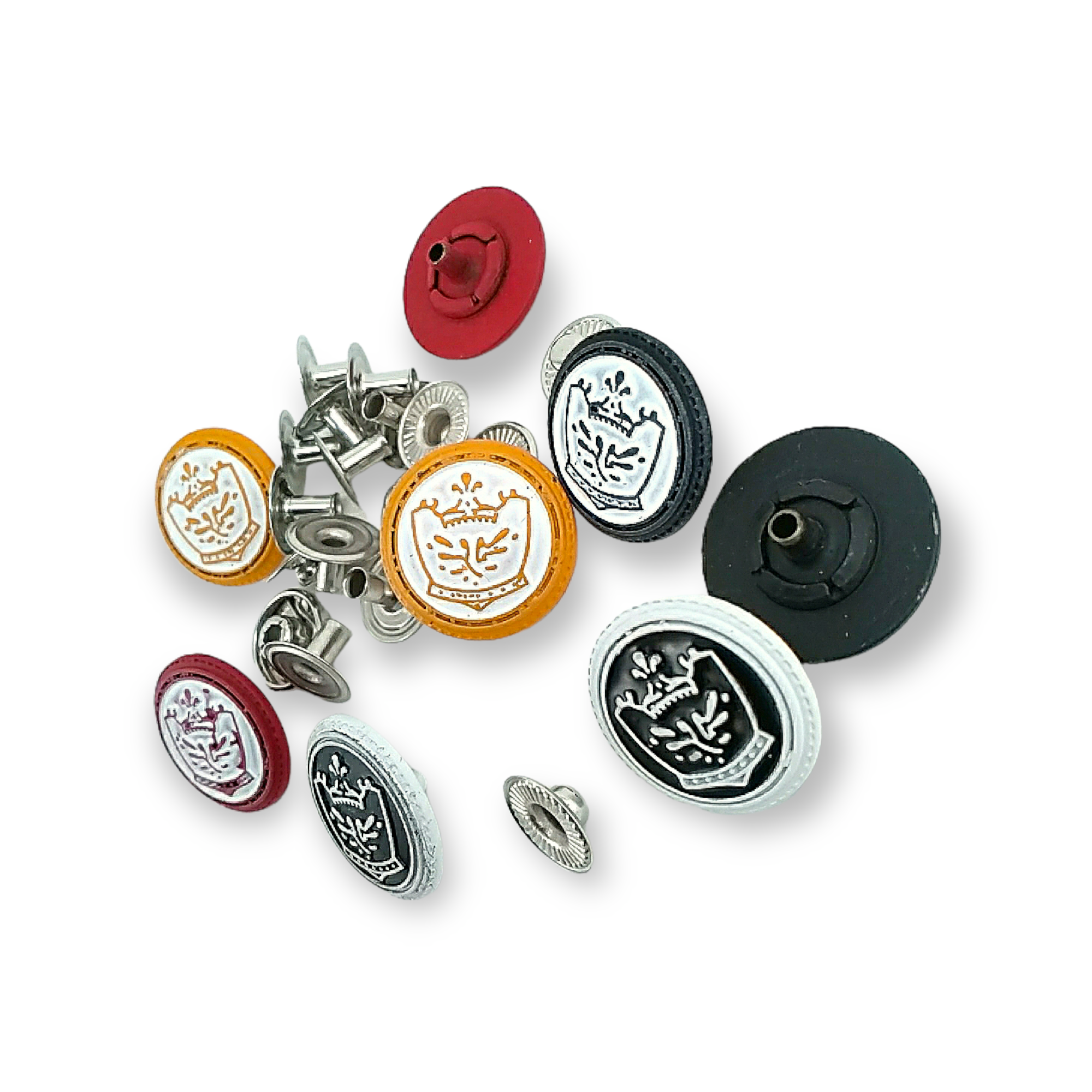 Mineli Çıtçıt Düğme Taç Logolu 19 mm 30 boy E 1448 Mineli Çıtçıt Düğme Taç Logolu 19 mm 30 boy E 1448