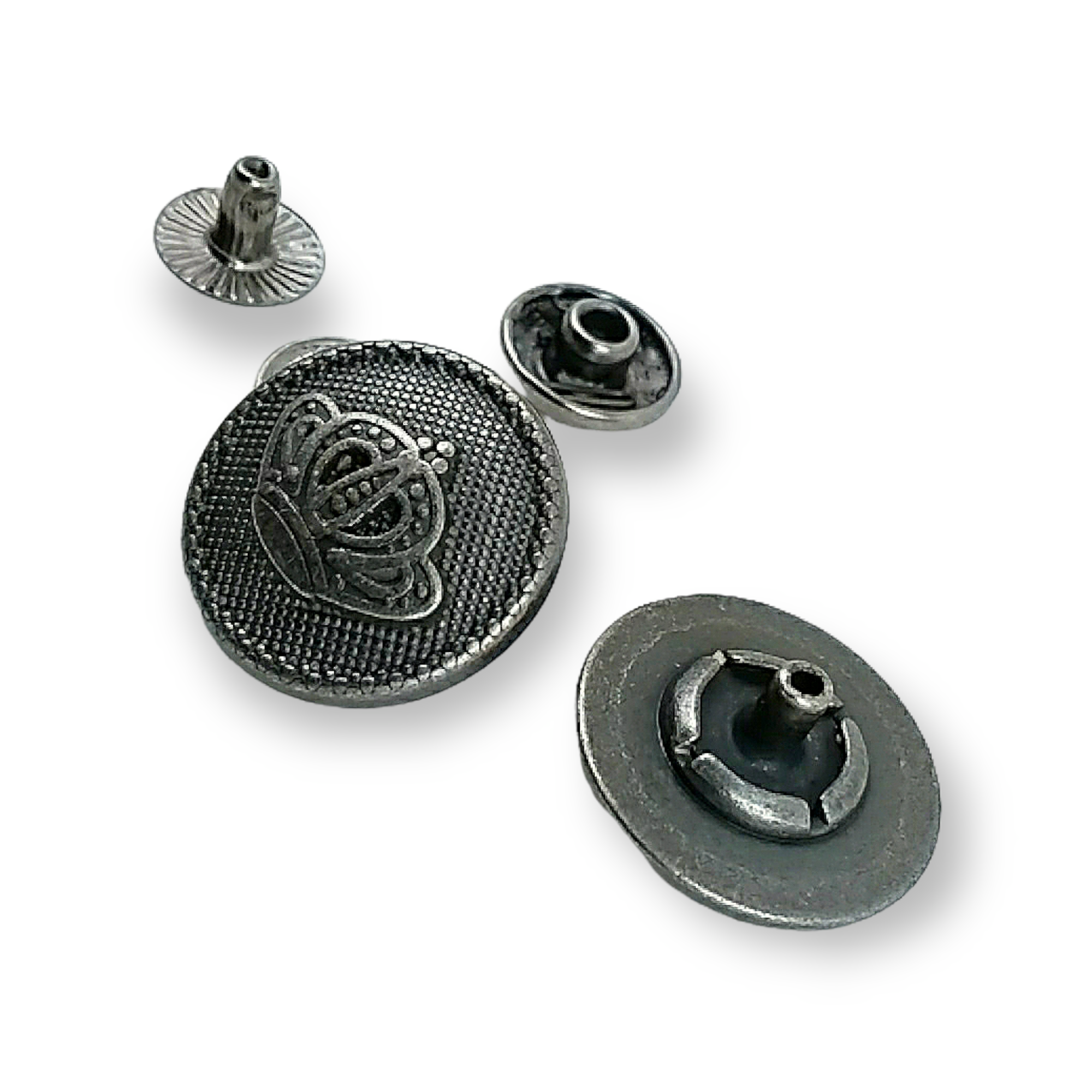Crown Logo Zamak Snap Button 18 mm - 29 L E 1466 V1 Crown Logo Zamak Snap Button 18 mm - 29 L E 1466 V1