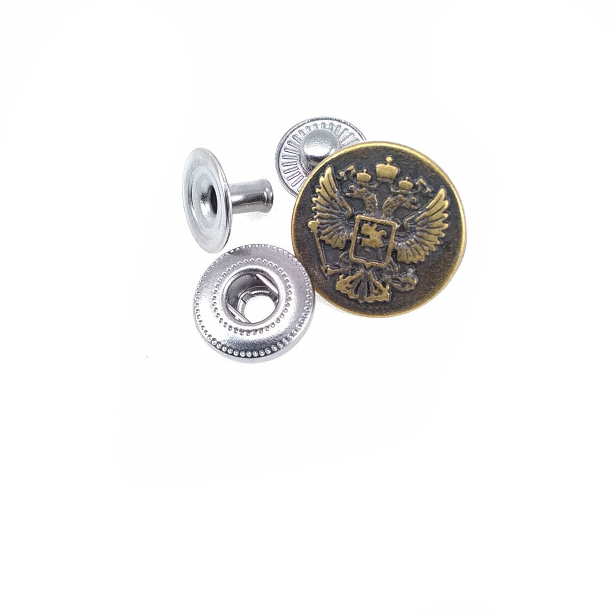 Logo Desenli Çıtçıt Düğme 17 mm - 27 boy E 1492
