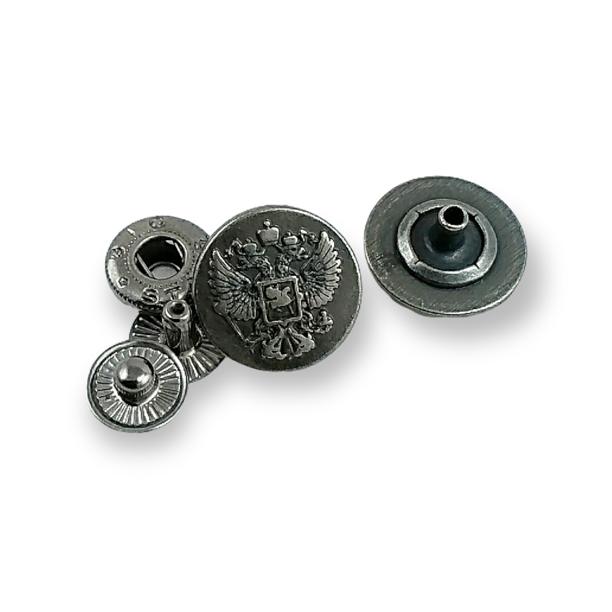 Logo Desenli Çıtçıt Düğme 17 mm - 27 boy E 1492