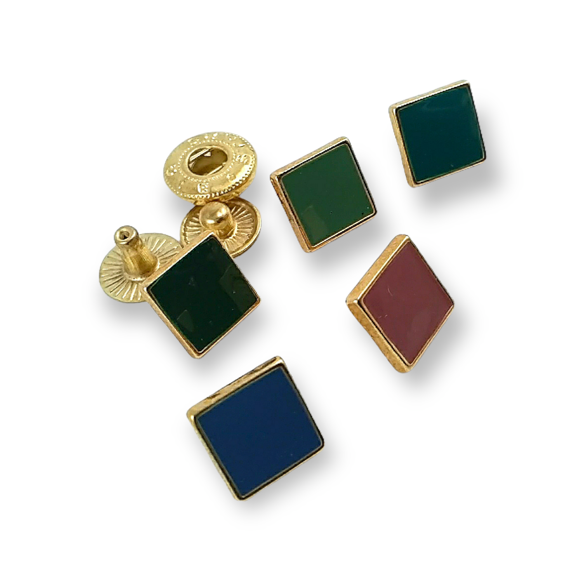 Enamel Snap Fastener Button 10 x 10 mm Square Shape Coat and Jacket Snaps Button E 1624 Enamel Snap Fastener Button 10 x 10 mm Square Shape Coat and Jacket Snaps Button E 1624