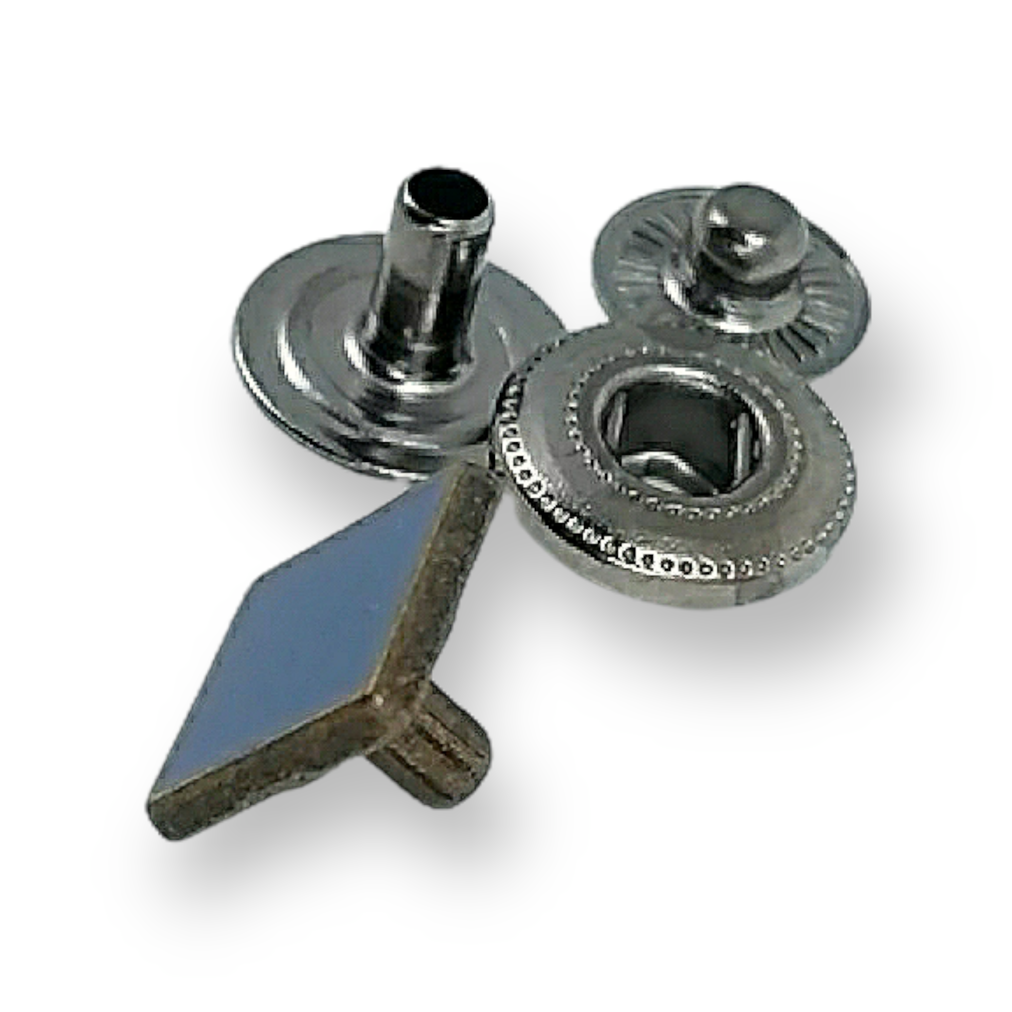 Enamel Snap Fastener Button 10 x 10 mm Square Shape Coat and Jacket Snaps Button E 1624