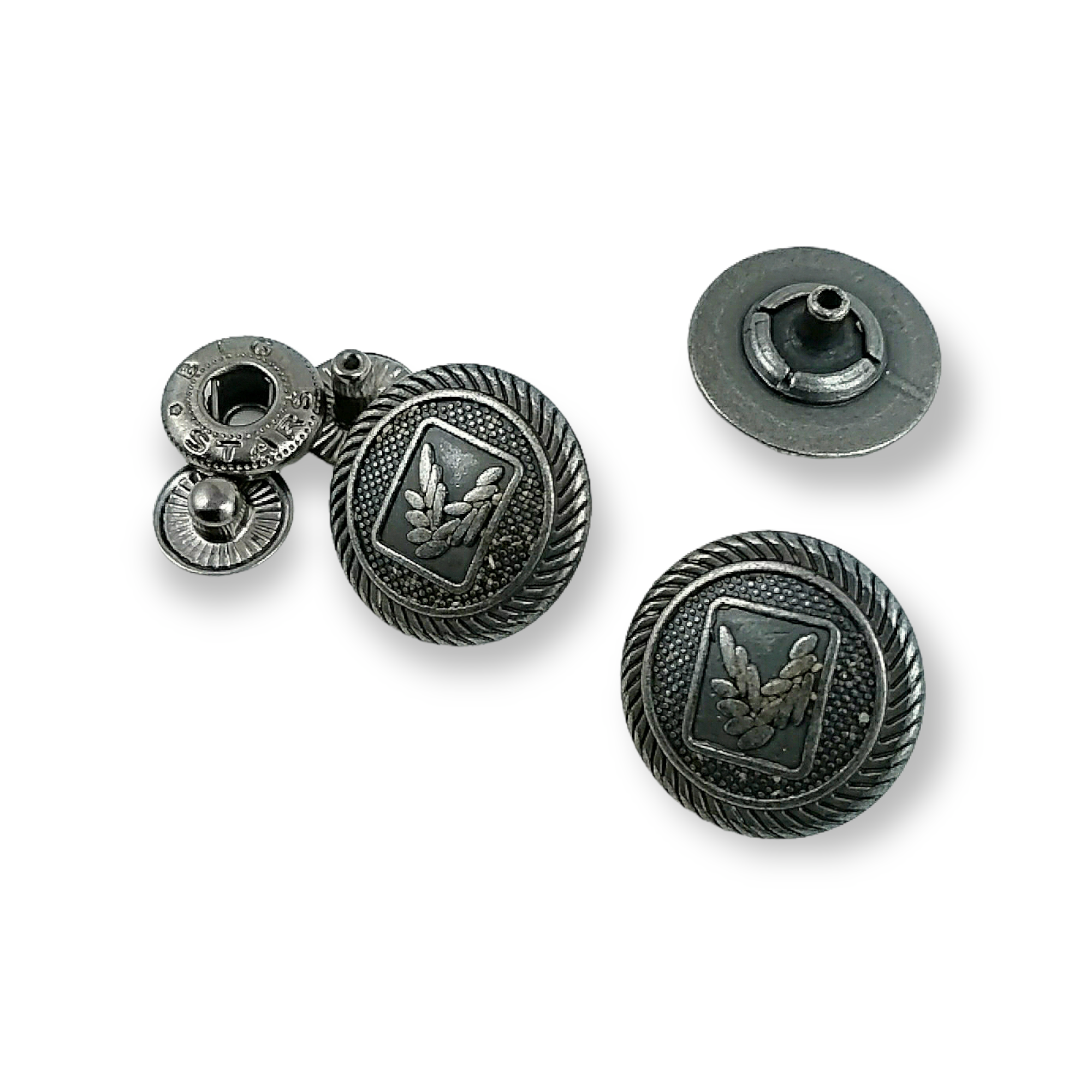 Yonca Logolu Çıtçıt Düğme 15 mm 28 boy E 1634