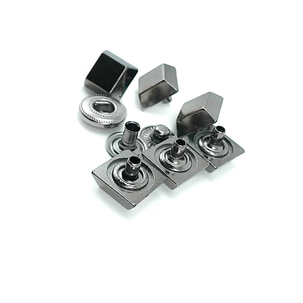 11 x 11 mm square shape metal snap button