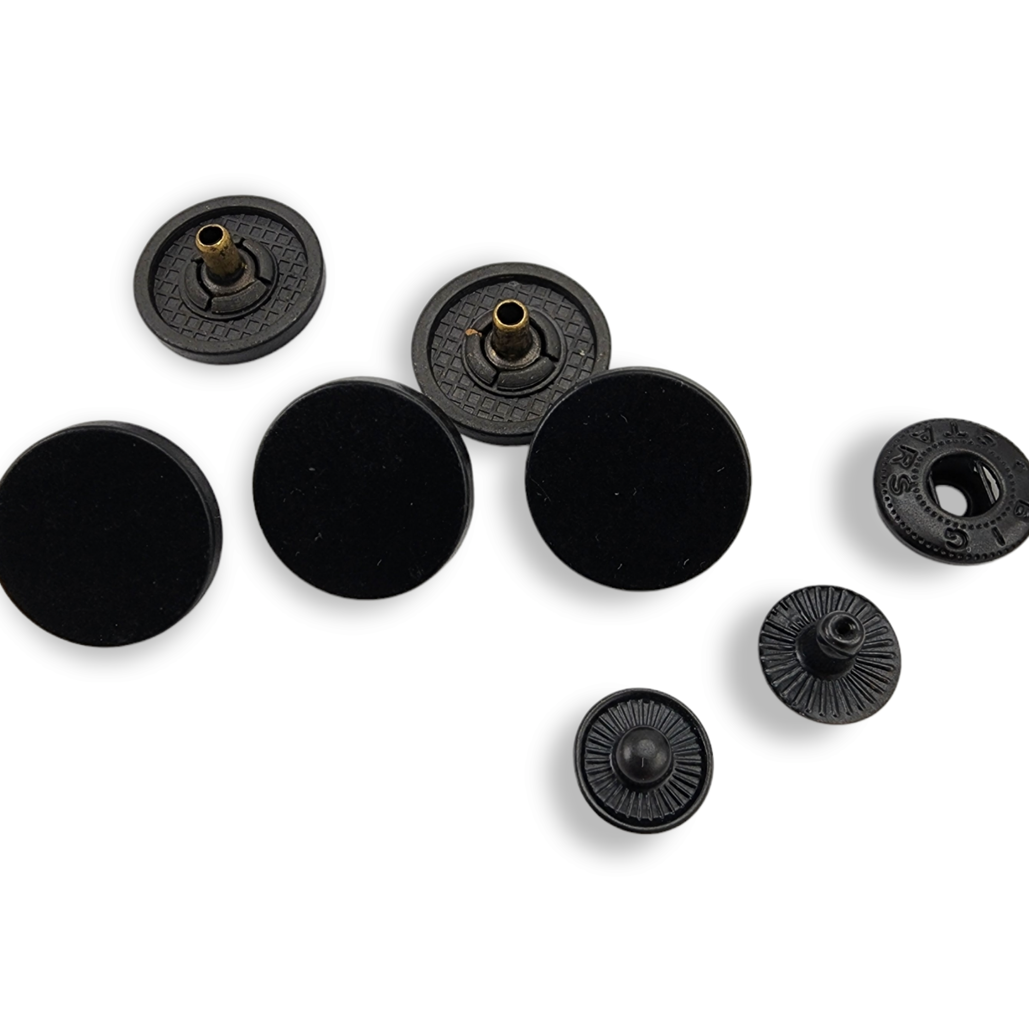 17 mm flat coin-style zinc alloy snap fastener for apparel and leather goods