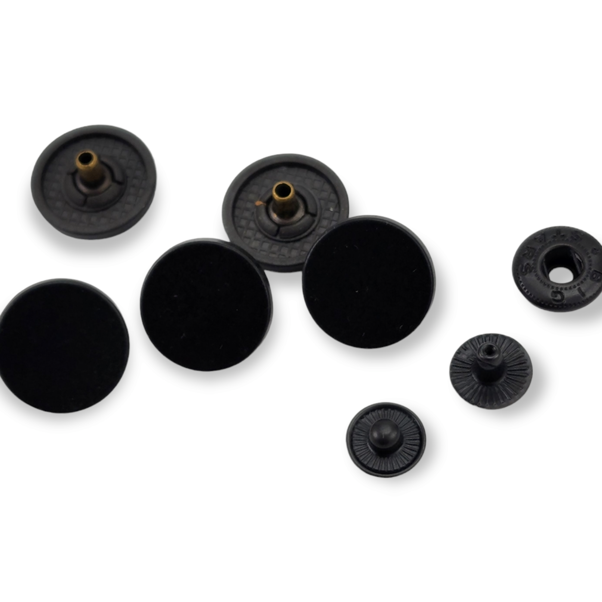 17 mm flat coin-style zinc alloy snap fastener for apparel and leather goods