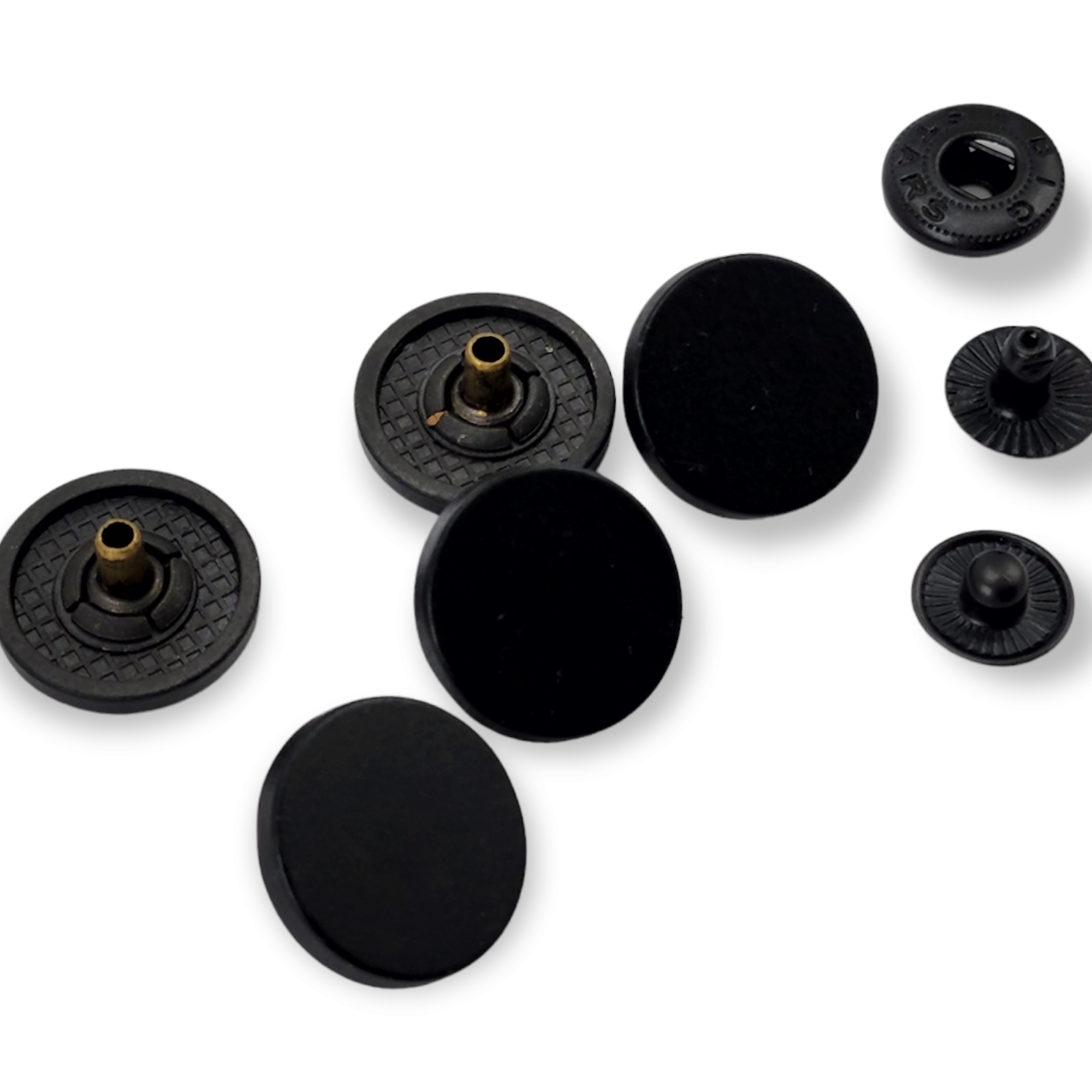 17 mm flat coin-style zinc alloy snap fastener for apparel and leather goods