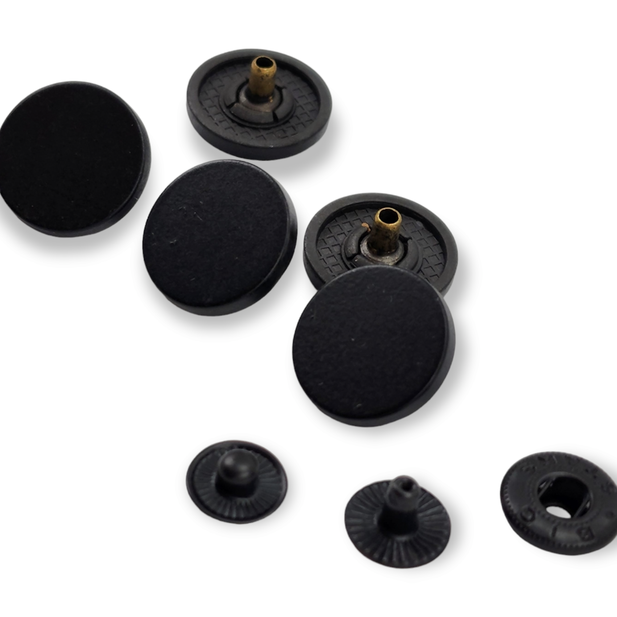 17 mm flat coin-style zinc alloy snap fastener for apparel and leather goods