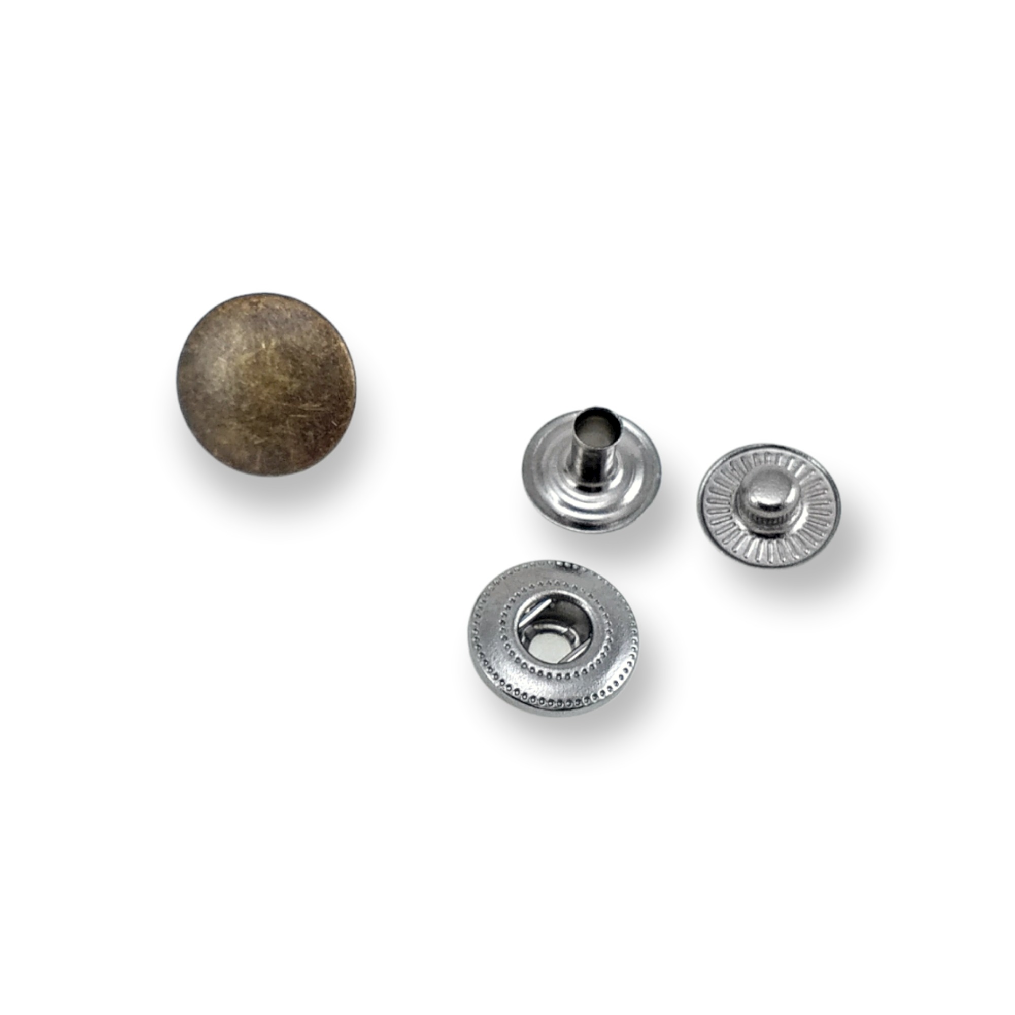 Hafif Bombeli Zamak Çıtçıt Düğme 14 mm - 22 boy E 1851 Hafif Bombeli Zamak Çıtçıt Düğme 14 mm - 22 boy E 1851