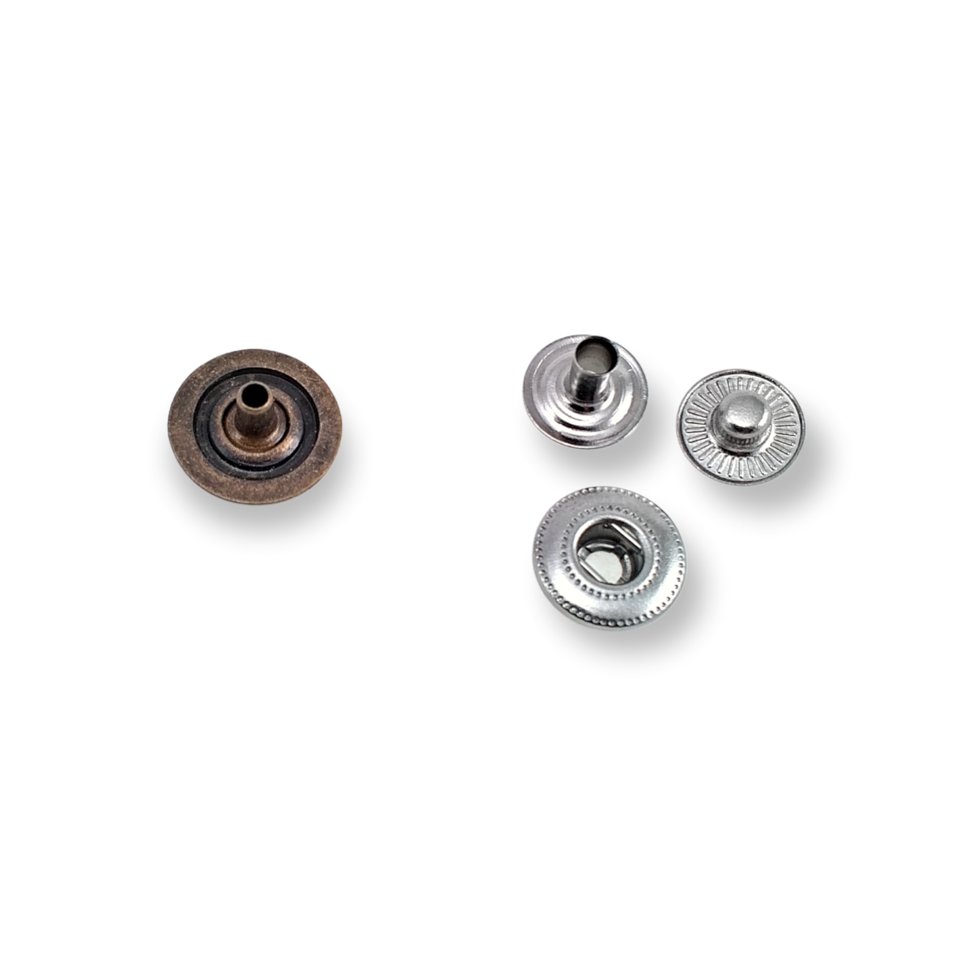 Hafif Bombeli Zamak Çıtçıt Düğme 14 mm - 22 boy E 1851 Hafif Bombeli Zamak Çıtçıt Düğme 14 mm - 22 boy E 1851