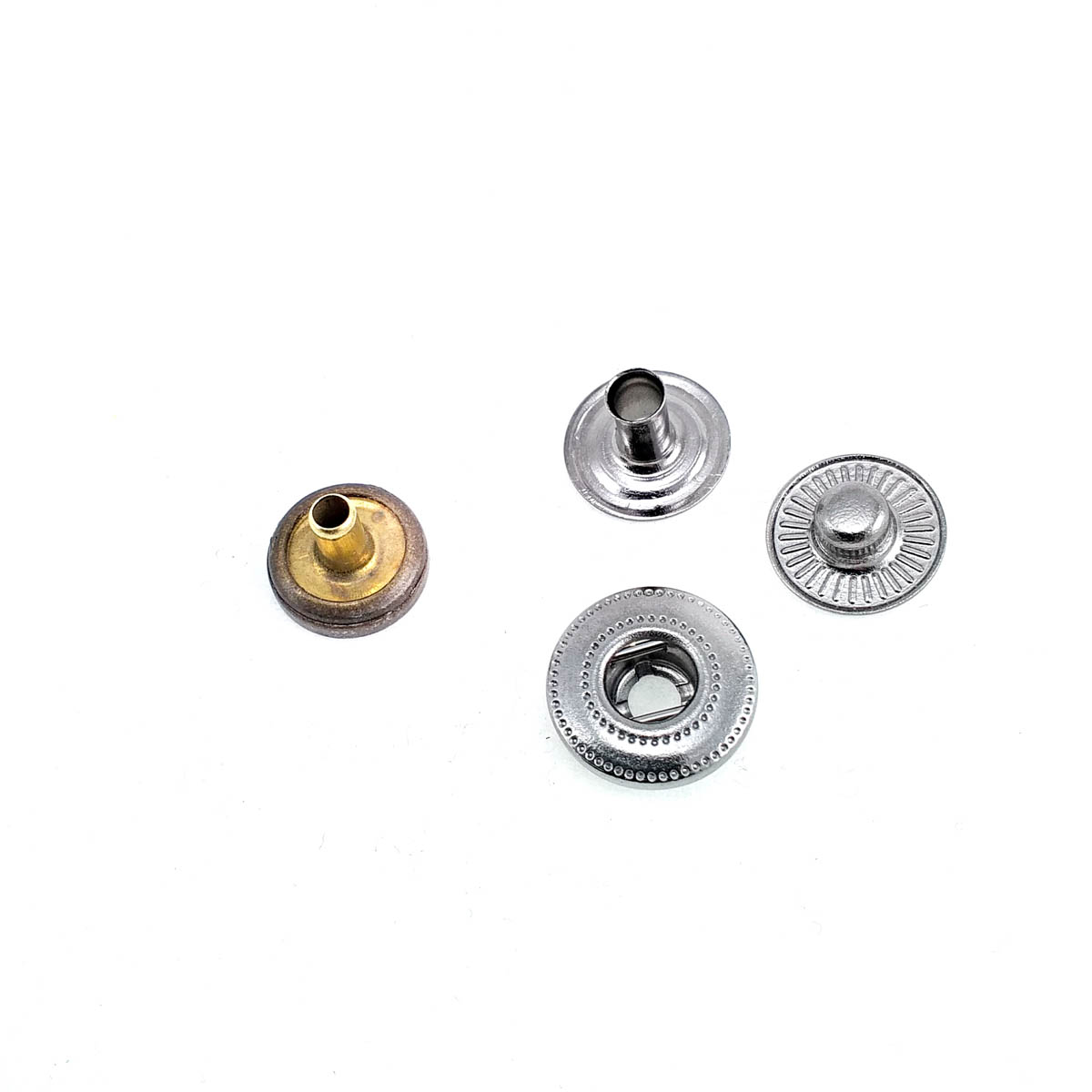 Düz Para Şekil Mineli Çıtçıt Düğme 10 mm - 15 boy E 1876