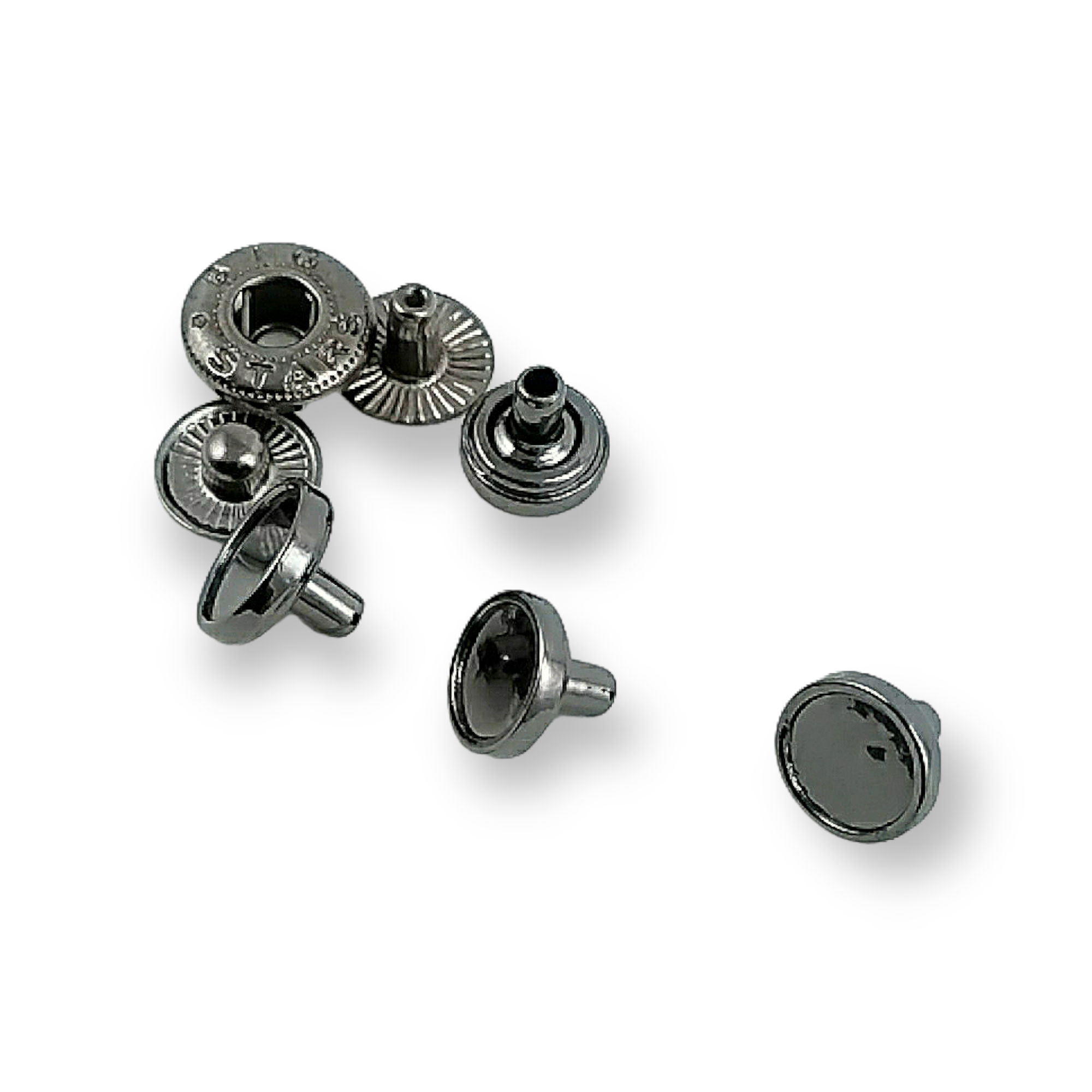 Düz Mineli Çıtçıt Düğme 9 mm - 14 boy E 1877