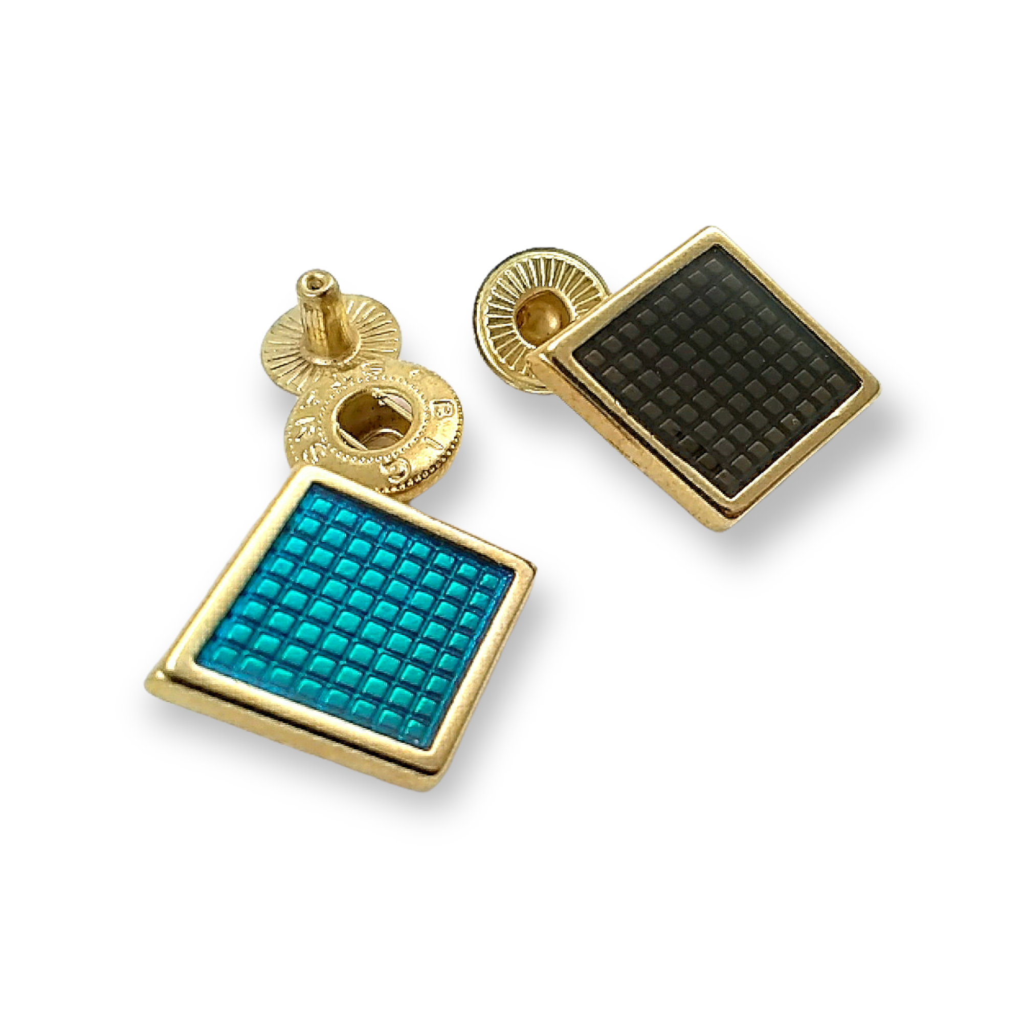 Transparent Enamel Aesthetic Coat Snap Fasteners Button 16 x 16 mm E 1947 MN