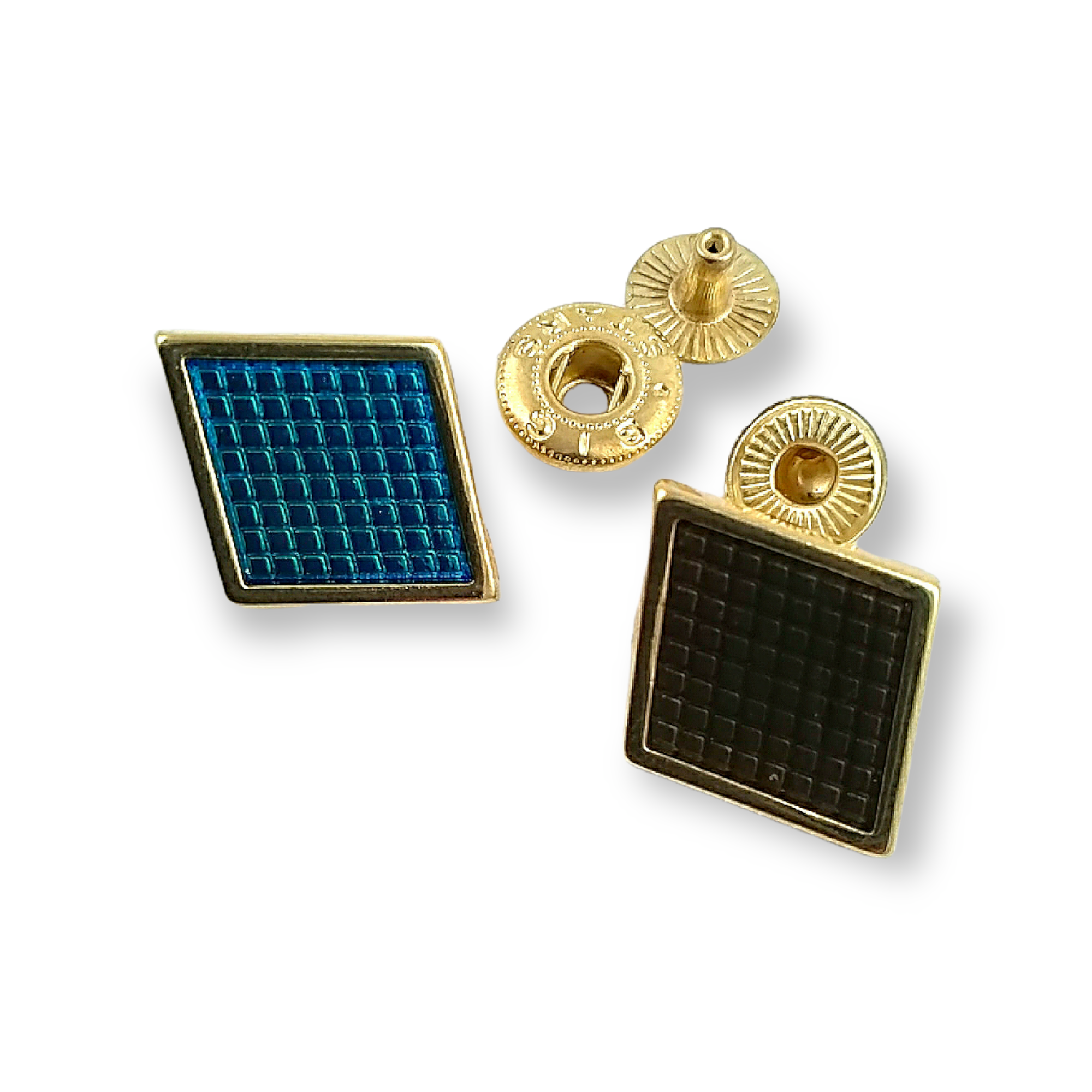 Transparent Enamel Aesthetic Coat Snap Fasteners Button 16 x 16 mm E 1947 MN