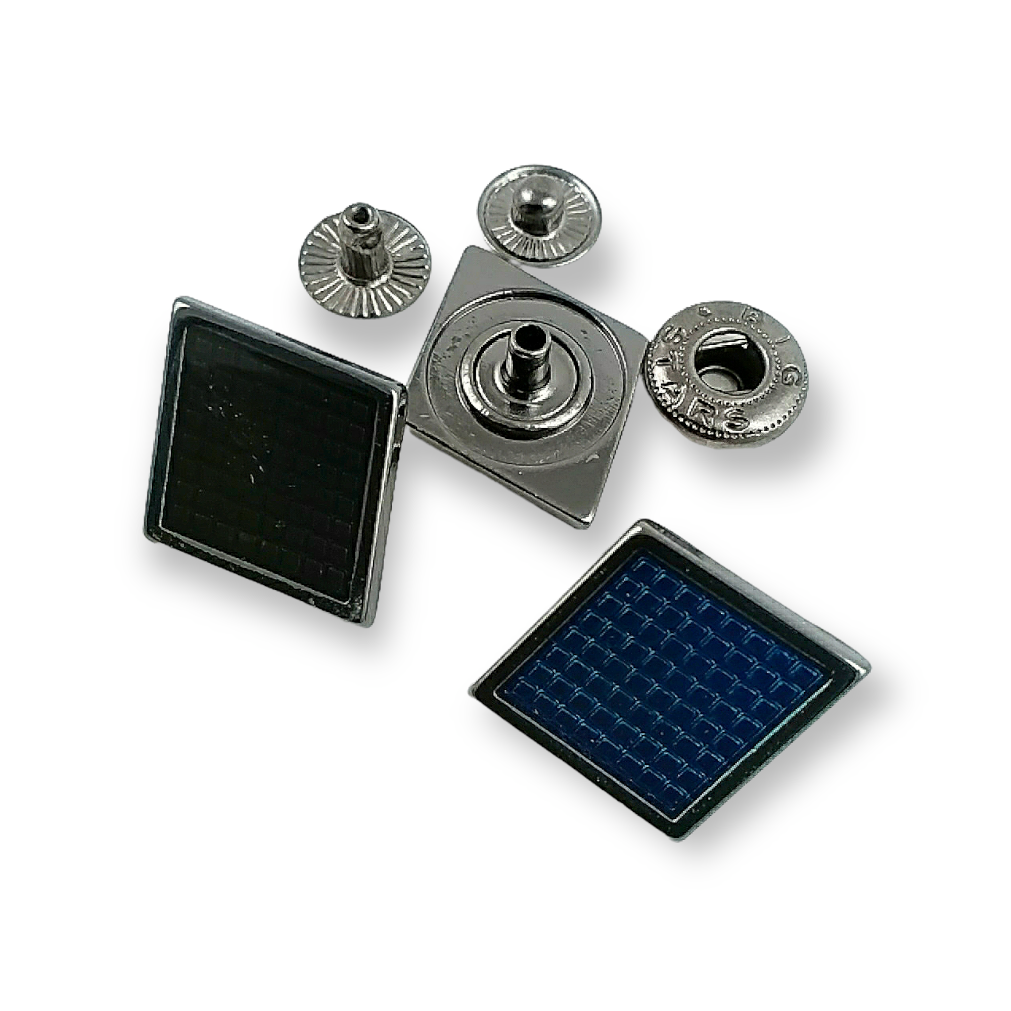 Transparent Enamel Aesthetic Coat Snap Fasteners Button 16 x 16 mm E 1947 MN
