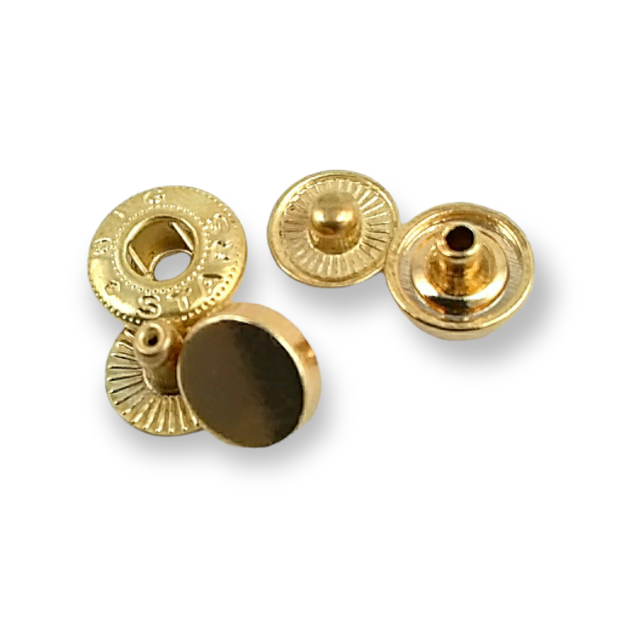 Flat Shape Zamak Snap Fasteners Button 10 mm - 16 L E 1990 Flat Shape Zamak Snap Fasteners Button 10 mm - 16 L E 1990