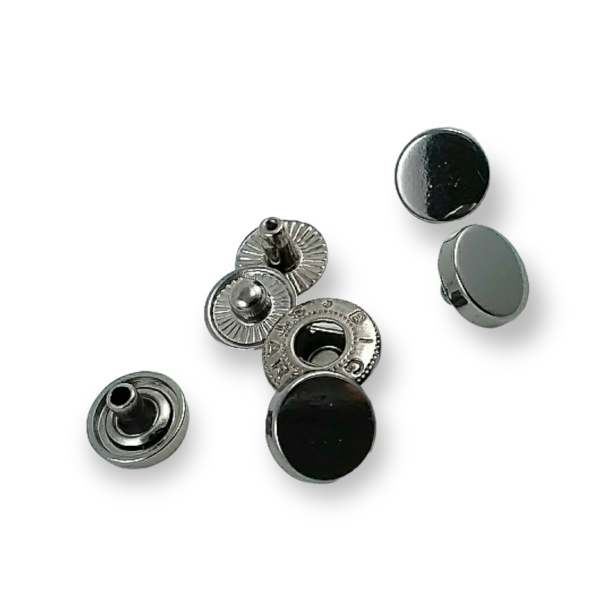 Flat Shape Zamak Snap Fasteners Button 10 mm - 16 L E 1990 Flat Shape Zamak Snap Fasteners Button 10 mm - 16 L E 1990