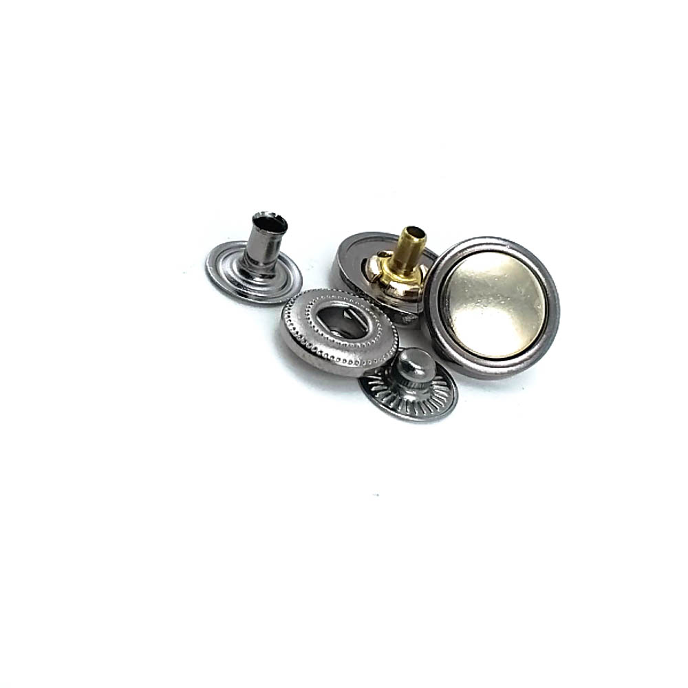 Çift Renk Metal Çıt çıt Düğme 15 mm  24 boy E 2034