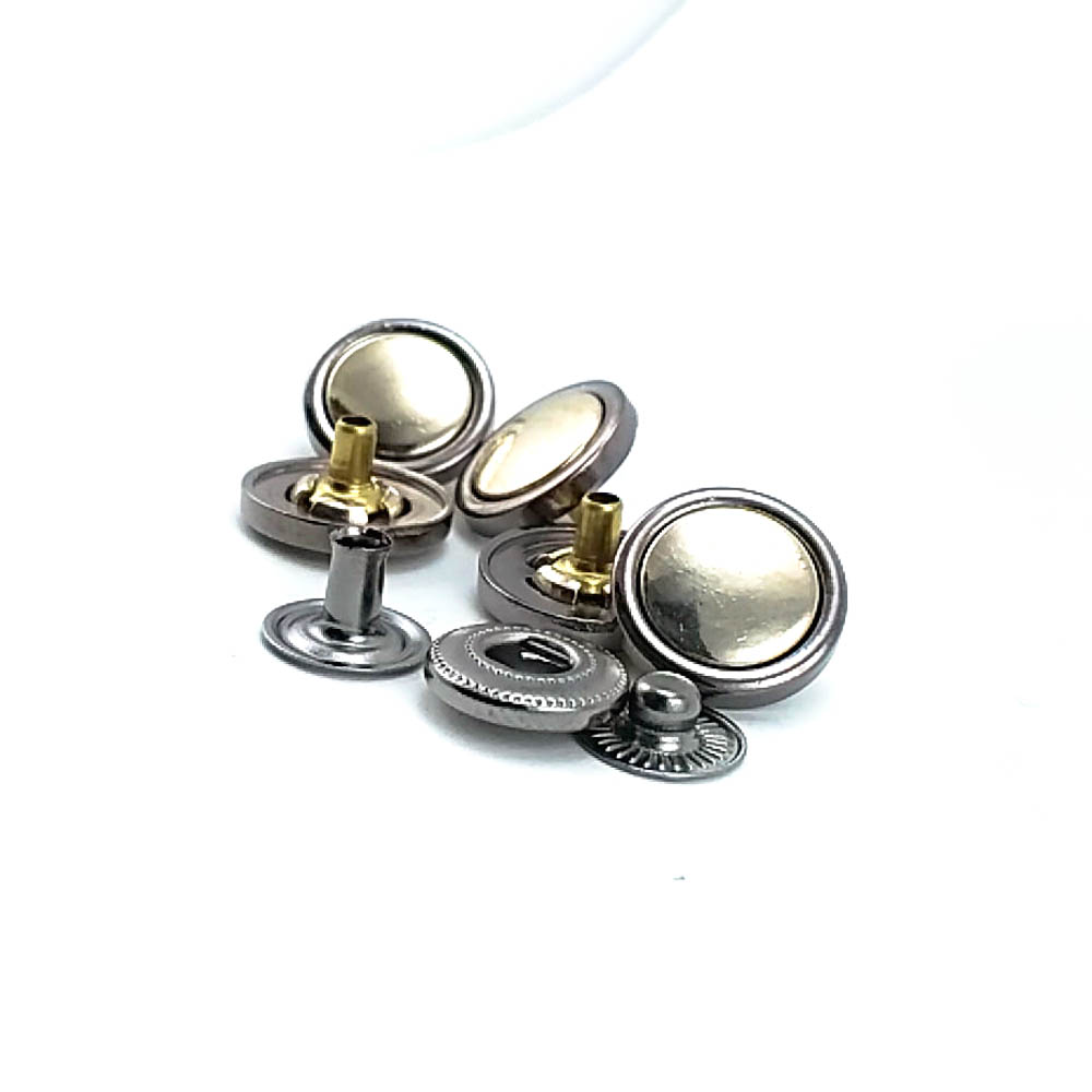 Çift Renk Metal Çıt çıt Düğme 15 mm  24 boy E 2034
