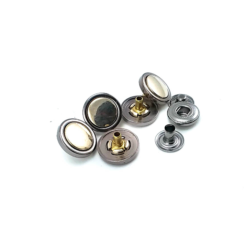 Çift Renk Metal Çıt çıt Düğme 15 mm  24 boy E 2034