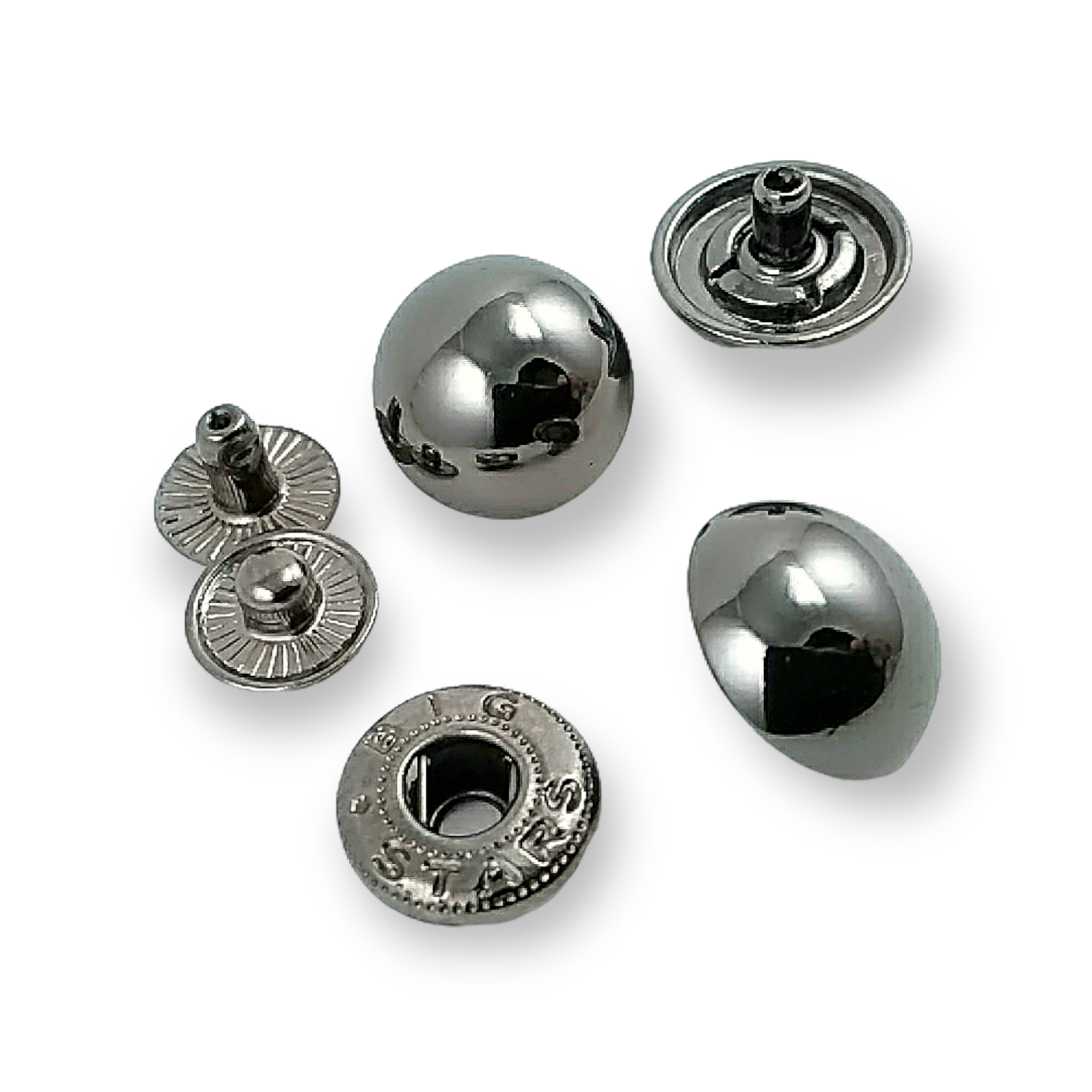 Çıtçıt Düğme Top Düğme Metal 15 mm - 20 boy E 204 Çıtçıt Düğme Top Düğme Metal 15 mm - 20 boy E 204
