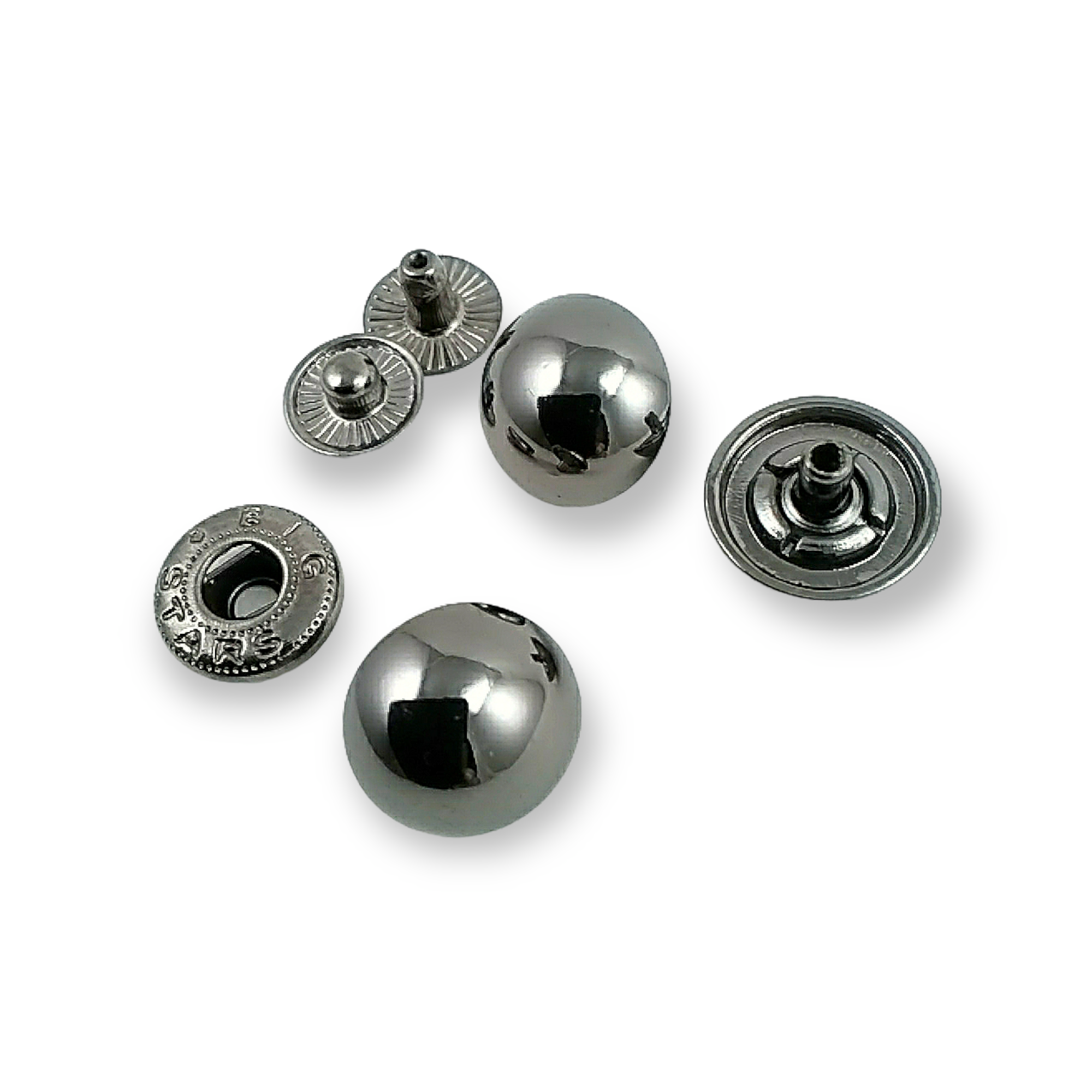 Çıtçıt Düğme Top Düğme Metal 15 mm - 20 boy E 204 Çıtçıt Düğme Top Düğme Metal 15 mm - 20 boy E 204