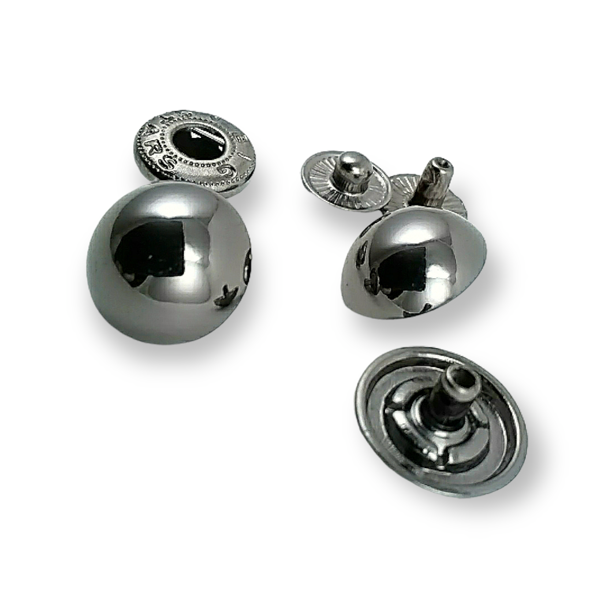 Çıtçıt Düğme Top Düğme Metal 15 mm - 20 boy E 204 Çıtçıt Düğme Top Düğme Metal 15 mm - 20 boy E 204