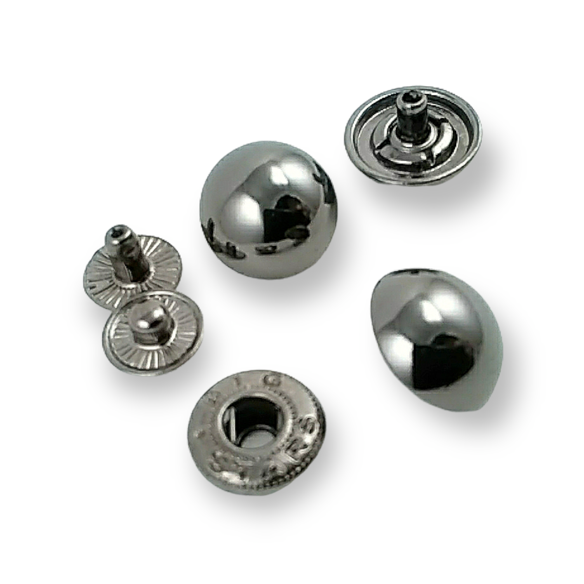 Çıtçıt Düğme Top Düğme Metal 15 mm - 20 boy E 204 Çıtçıt Düğme Top Düğme Metal 15 mm - 20 boy E 204