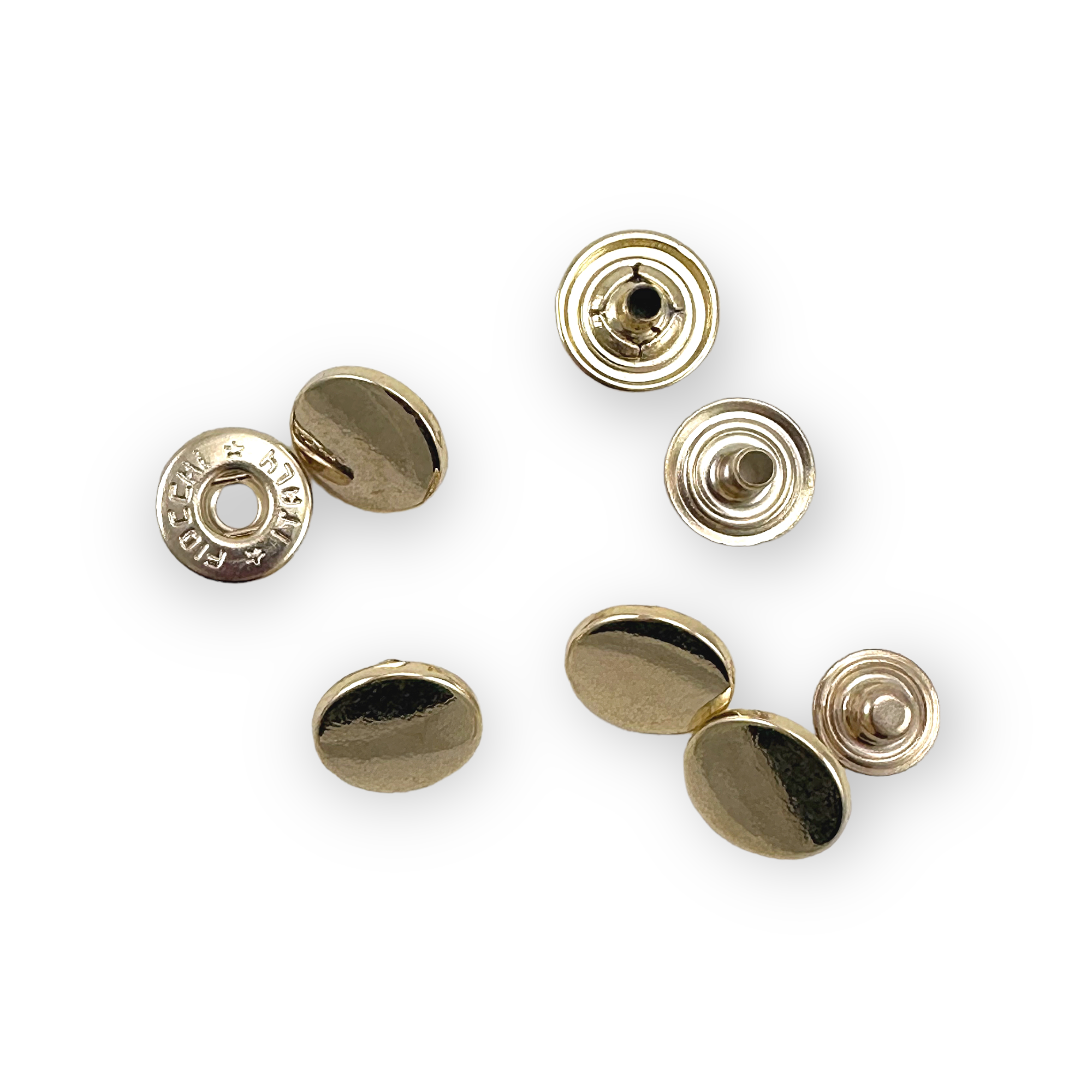 Düz Para Şekil Çıtçıt Düğme 13 mm - 22 boy E 2040