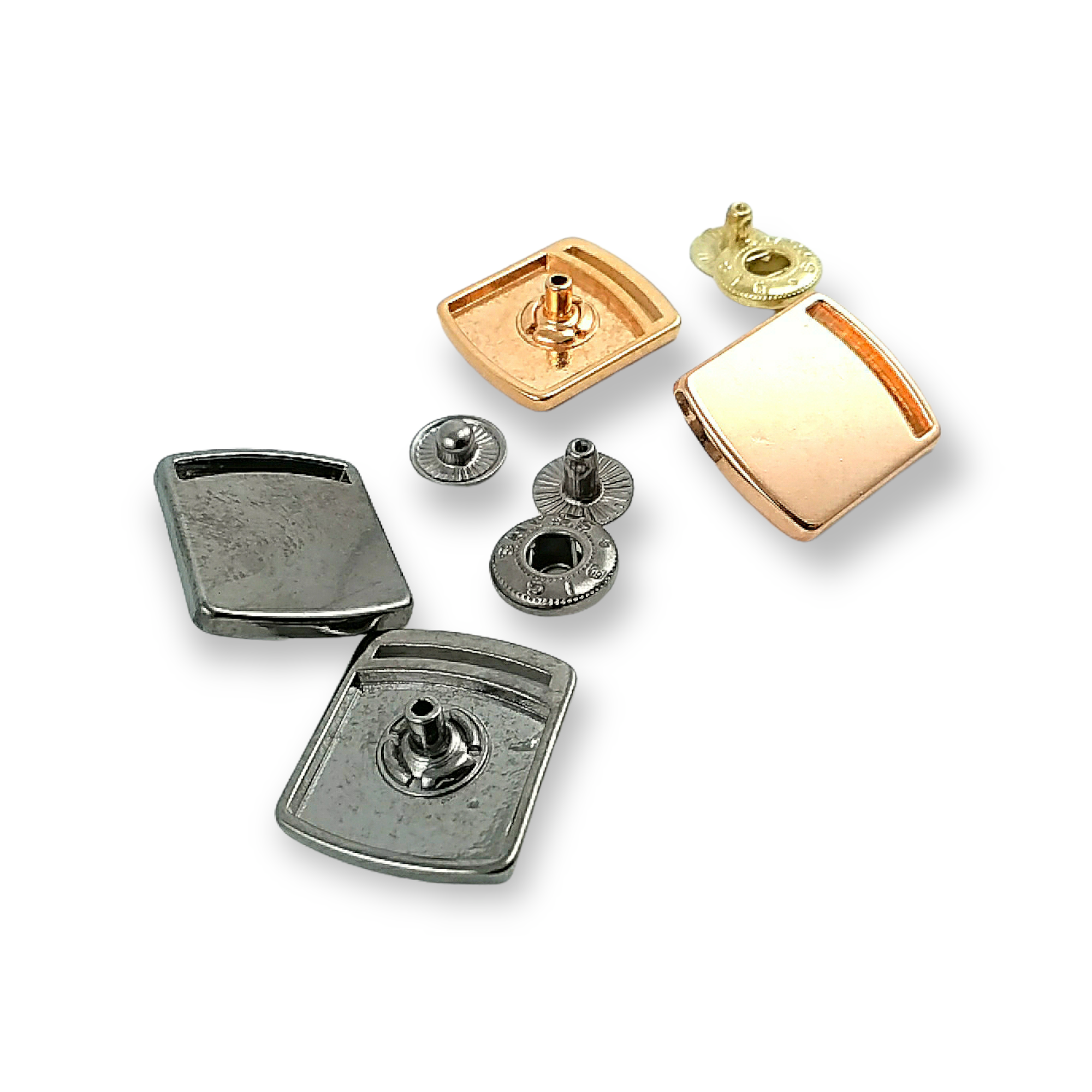 Square Snap Button Outerwear Snap Fasteners 23 mm x 20 mm E 2216