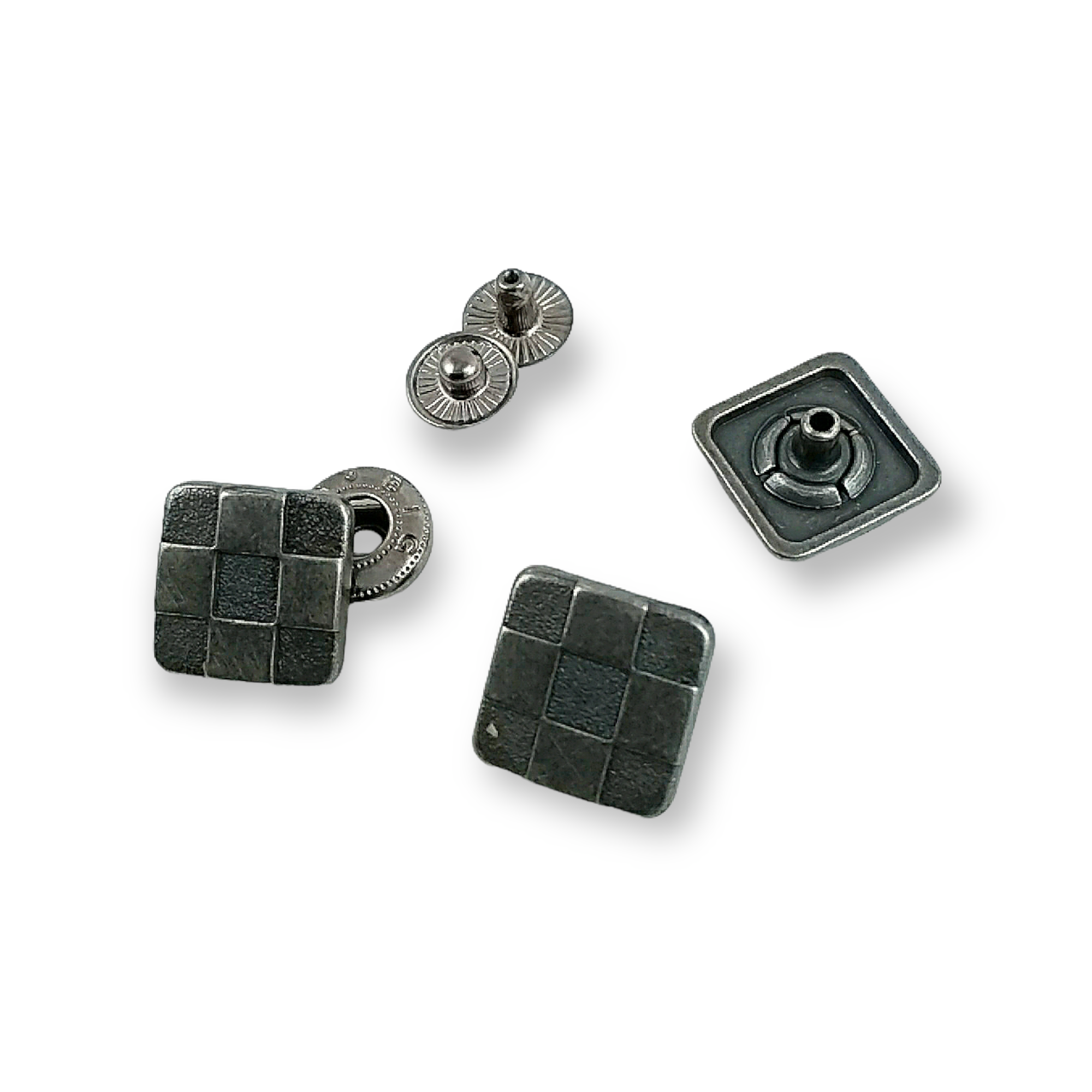 Çıtçıt Düğme Kare Domino Desen 15 x 15 mm E 293 Çıtçıt Düğme Kare Domino Desen 15 x 15 mm E 293