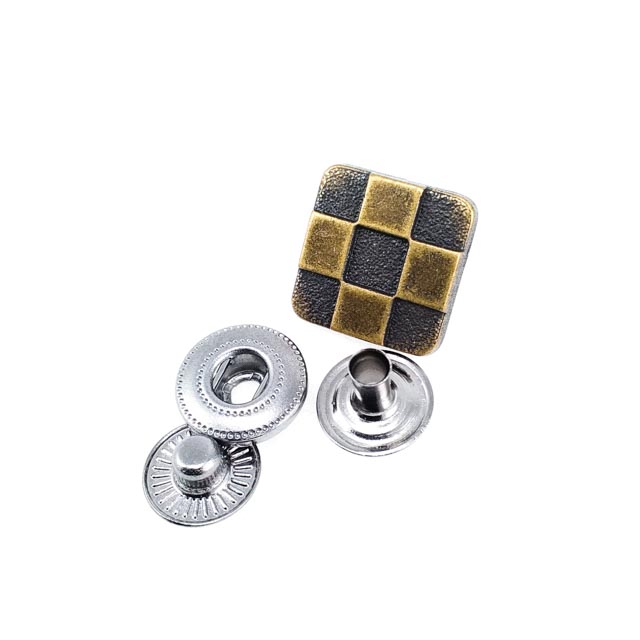 Çıtçıt Düğme Kare Domino Desen 15 x 15 mm E 293