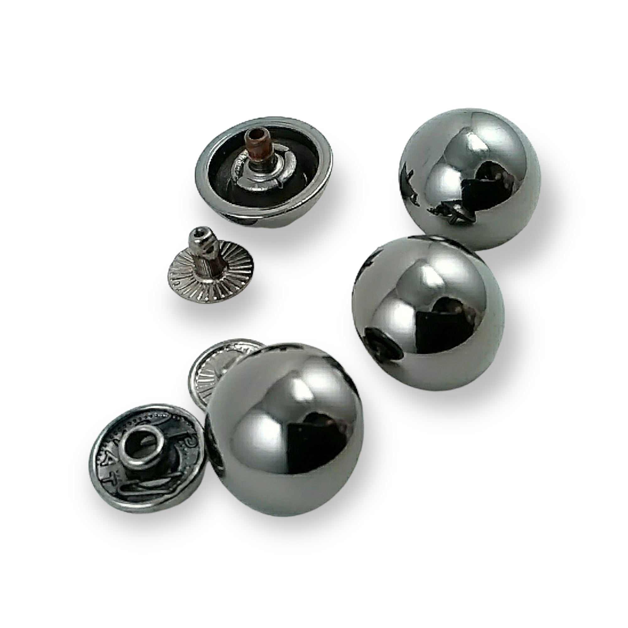 Zamak Top Çıtçıt Düğme 17 mm - 27 boy E 471