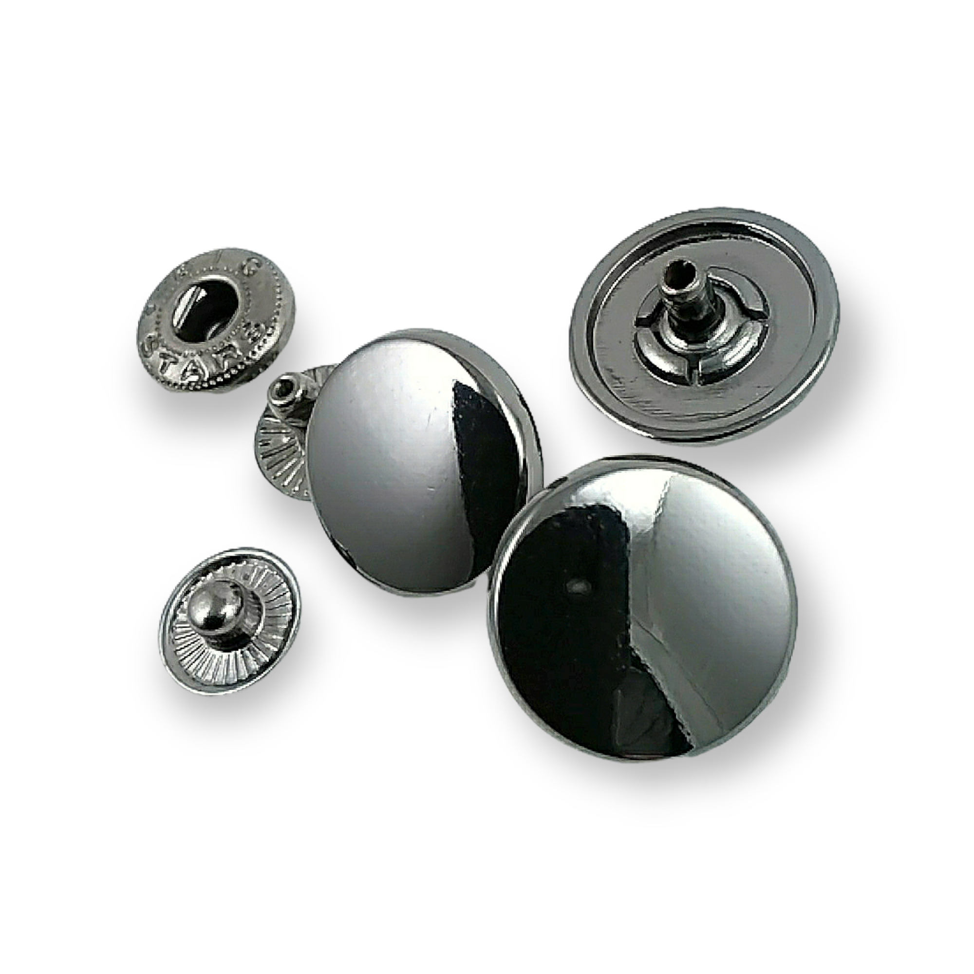 Flat Snap Fasteners Slightly Convex Snap Button 16 mm - 26 L E 472 Flat Snap Fasteners Slightly Convex Snap Button 16 mm - 26 L E 472