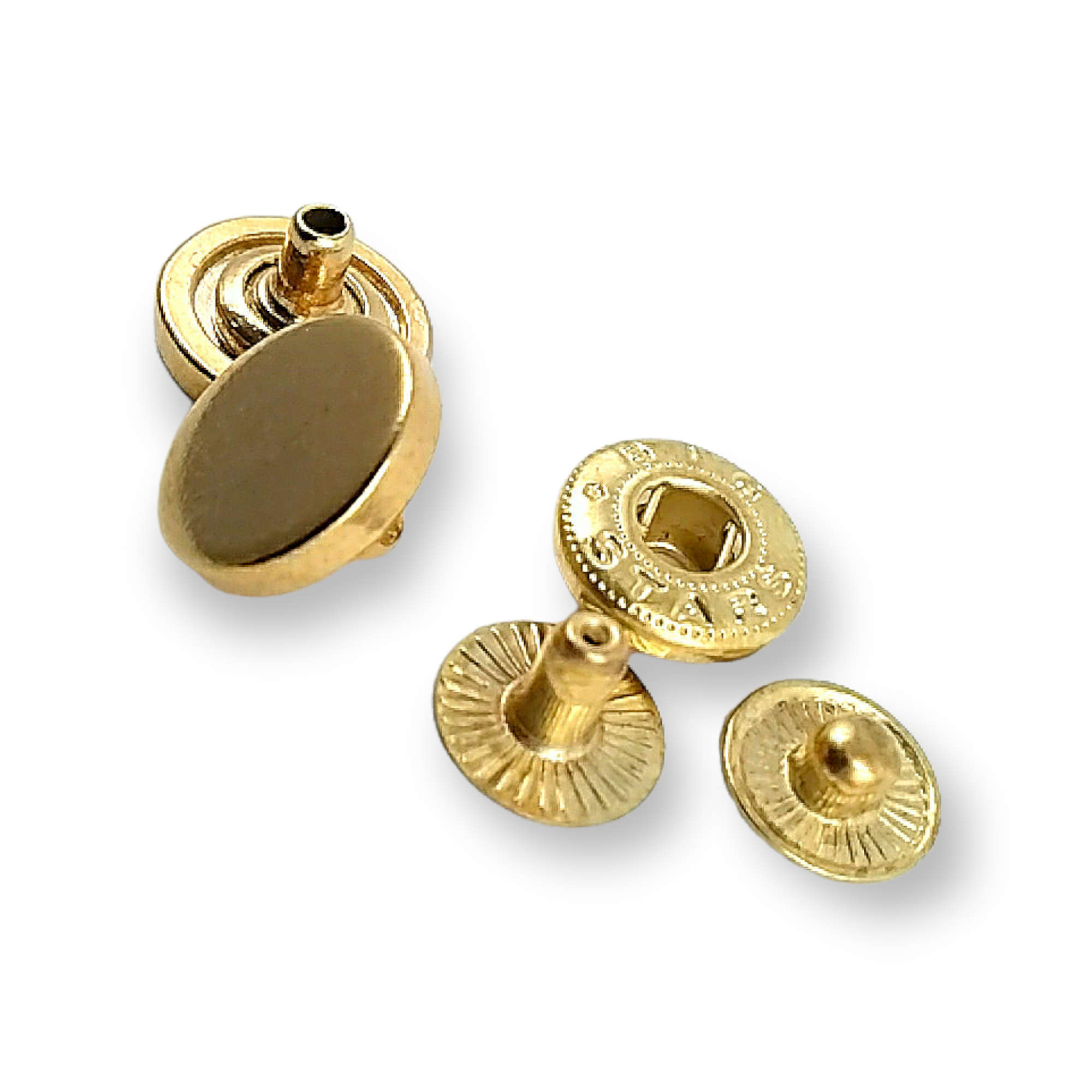 Düz Para Şekil Çıtçıt Düğme 13 mm - 20 boy E 693