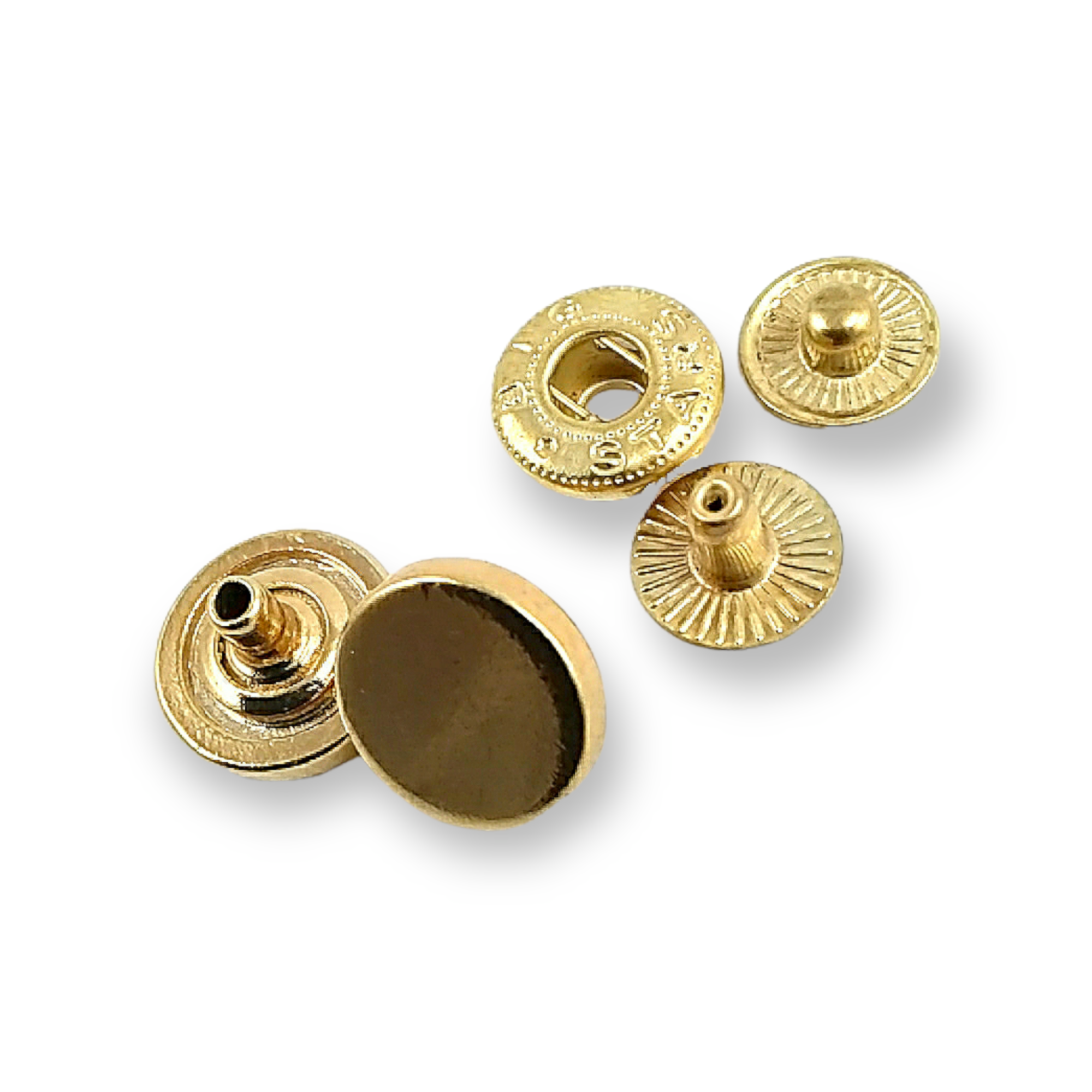 Düz Para Şekil Çıtçıt Düğme 13 mm - 20 boy E 693