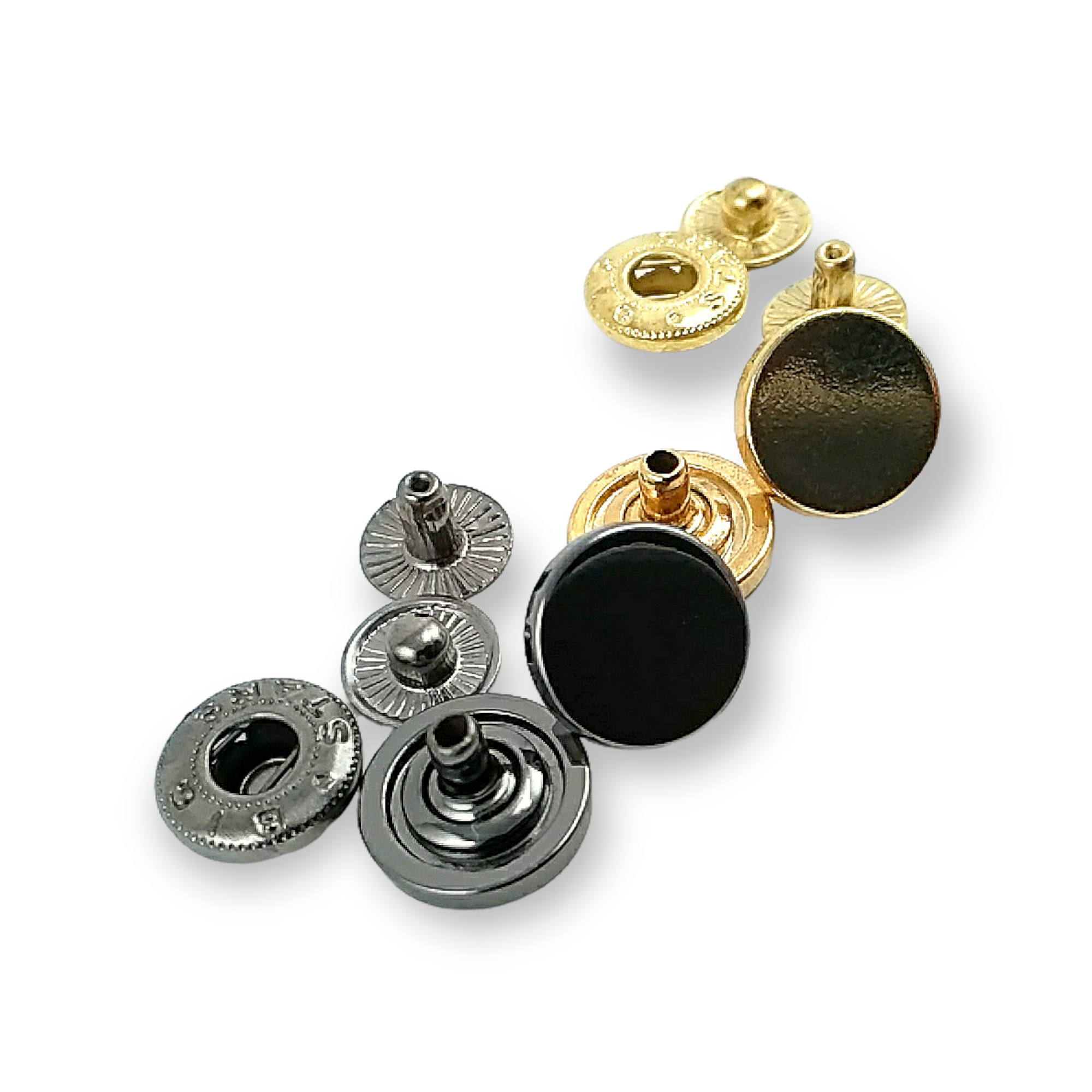 Düz Para Şekil Çıtçıt Düğme 13 mm - 20 boy E 693