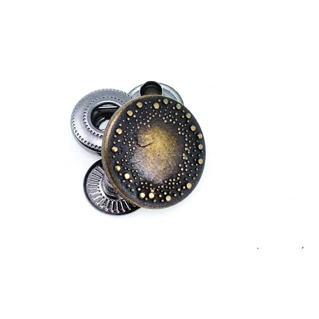 Çıtçıt Düğme Dekoratif Desenli Metal 16 mm - 26 boy E 794