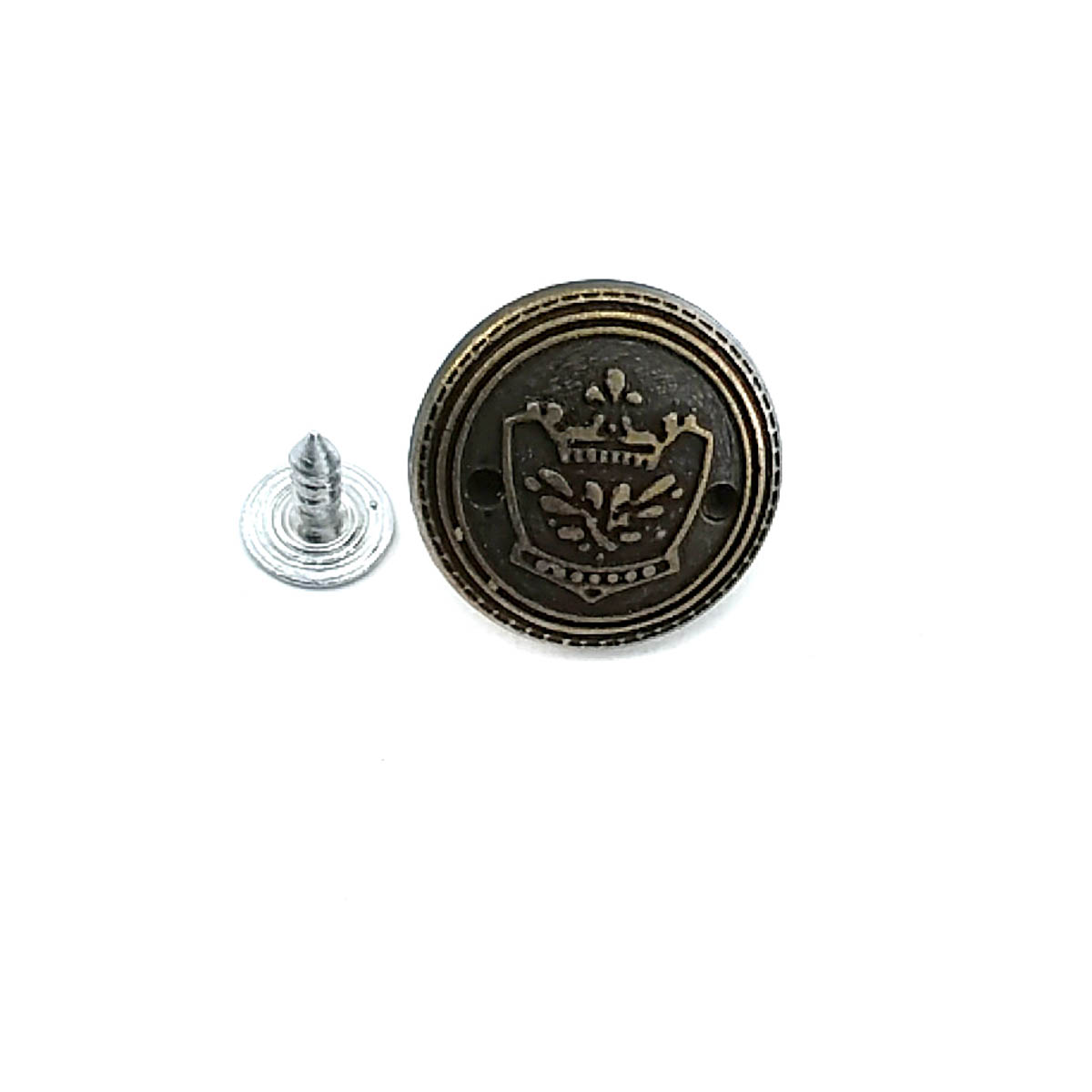 20 mm 32 L Crown Logo Jeans Button