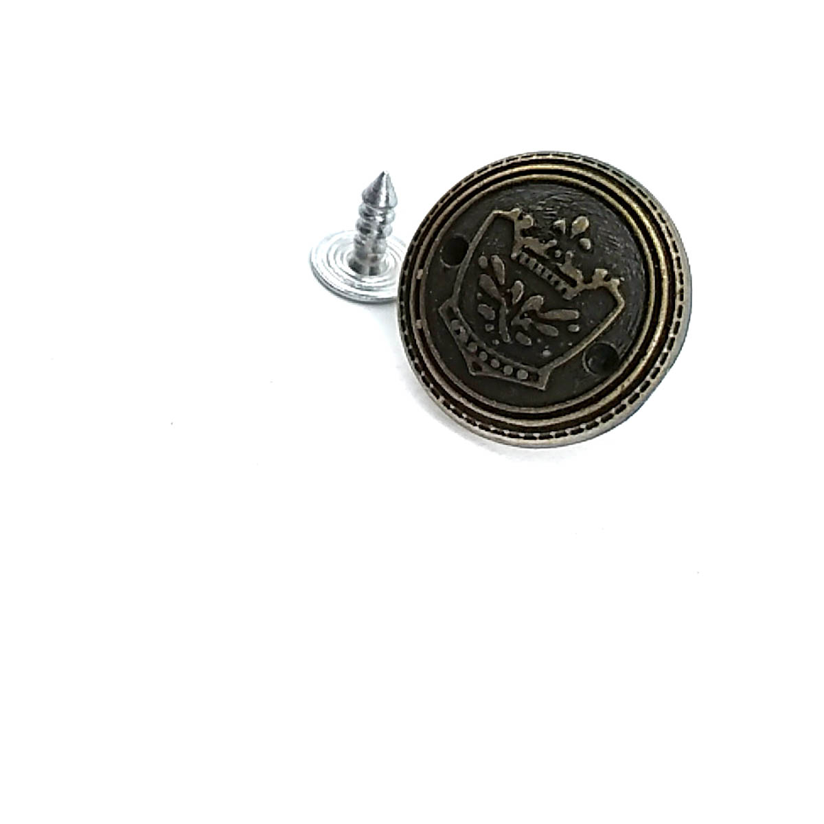 20 mm 32 L Crown Logo Jeans Button