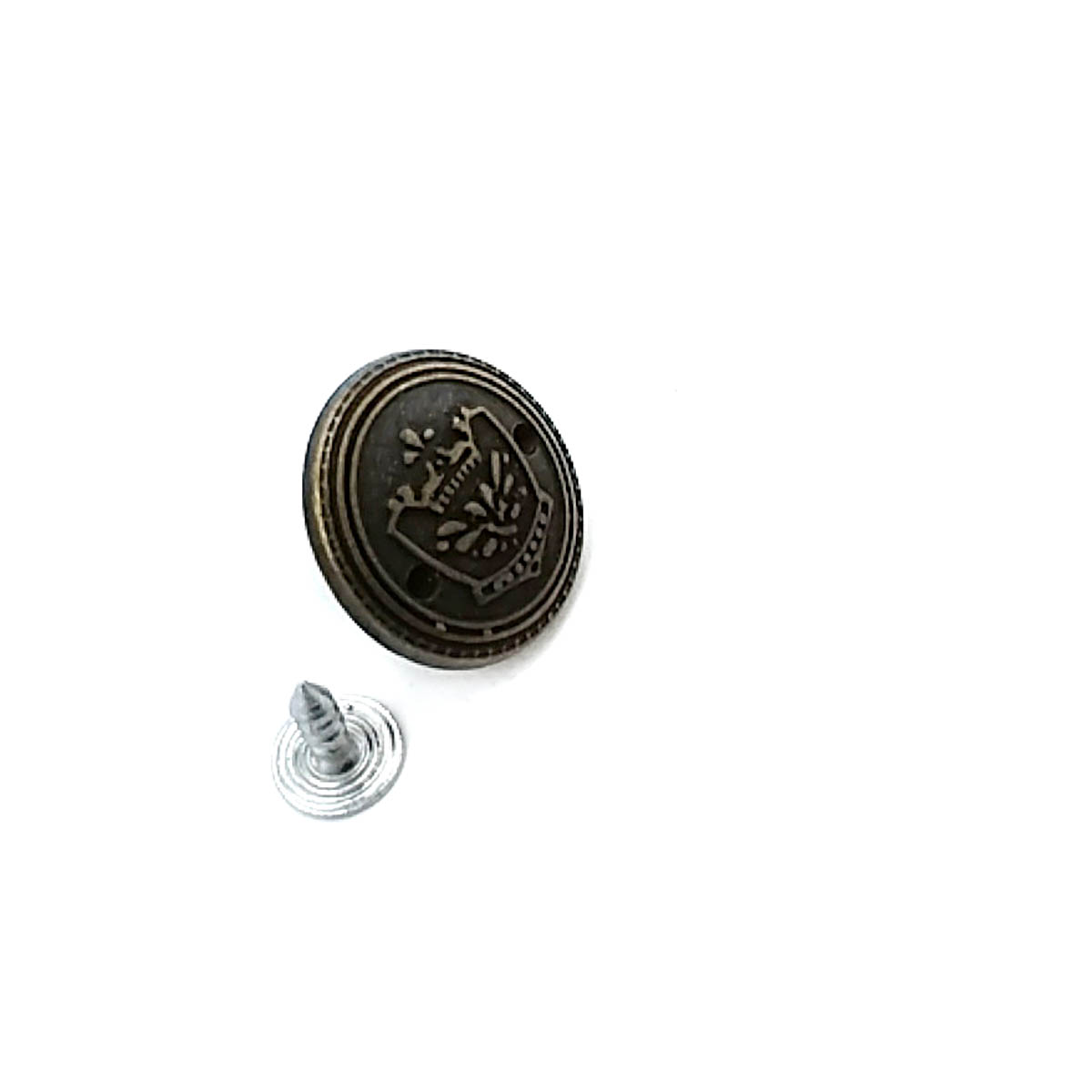 20 mm 32 L Crown Logo Jeans Button