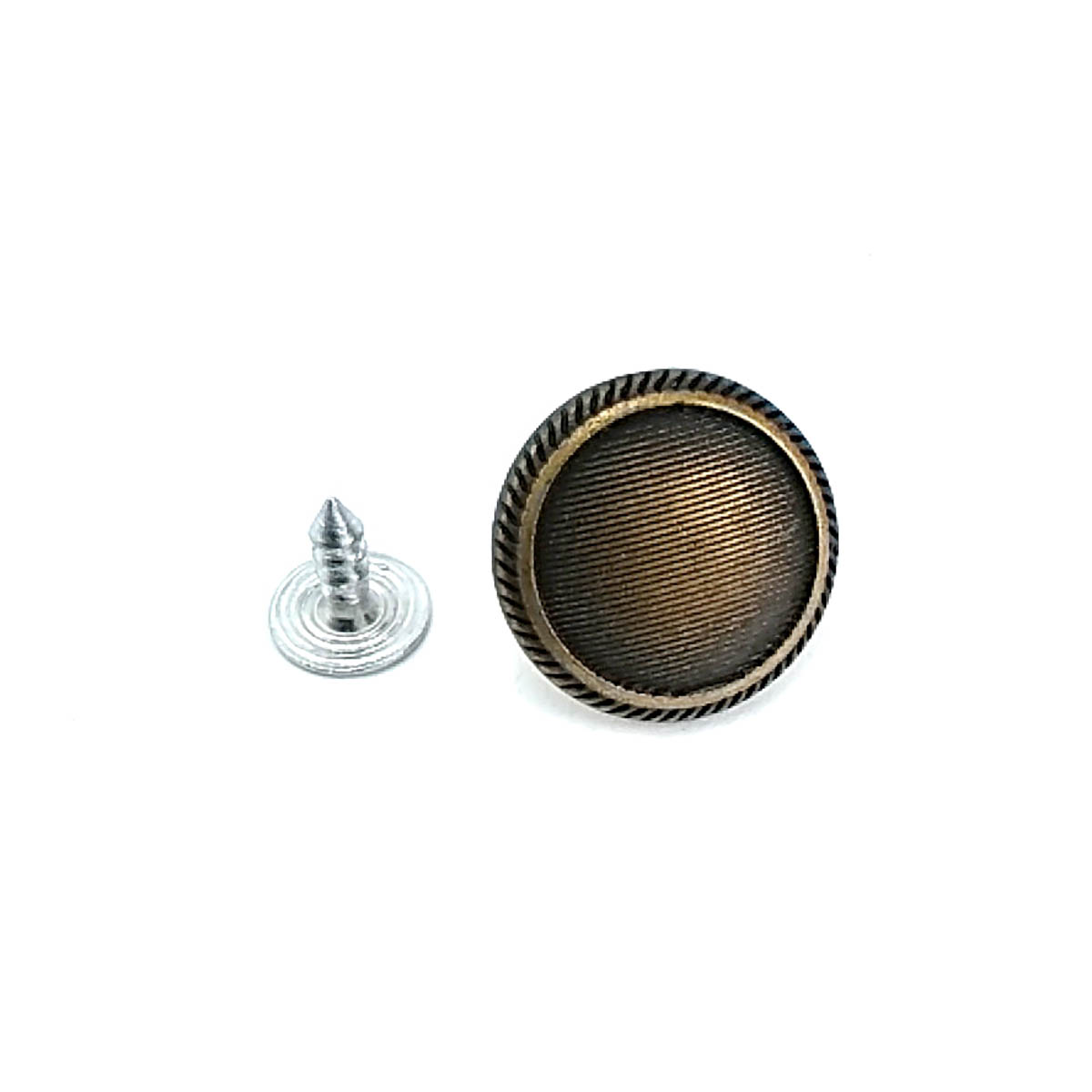 Striped Patterned Jeans Button 17 mm 27 L E 1045