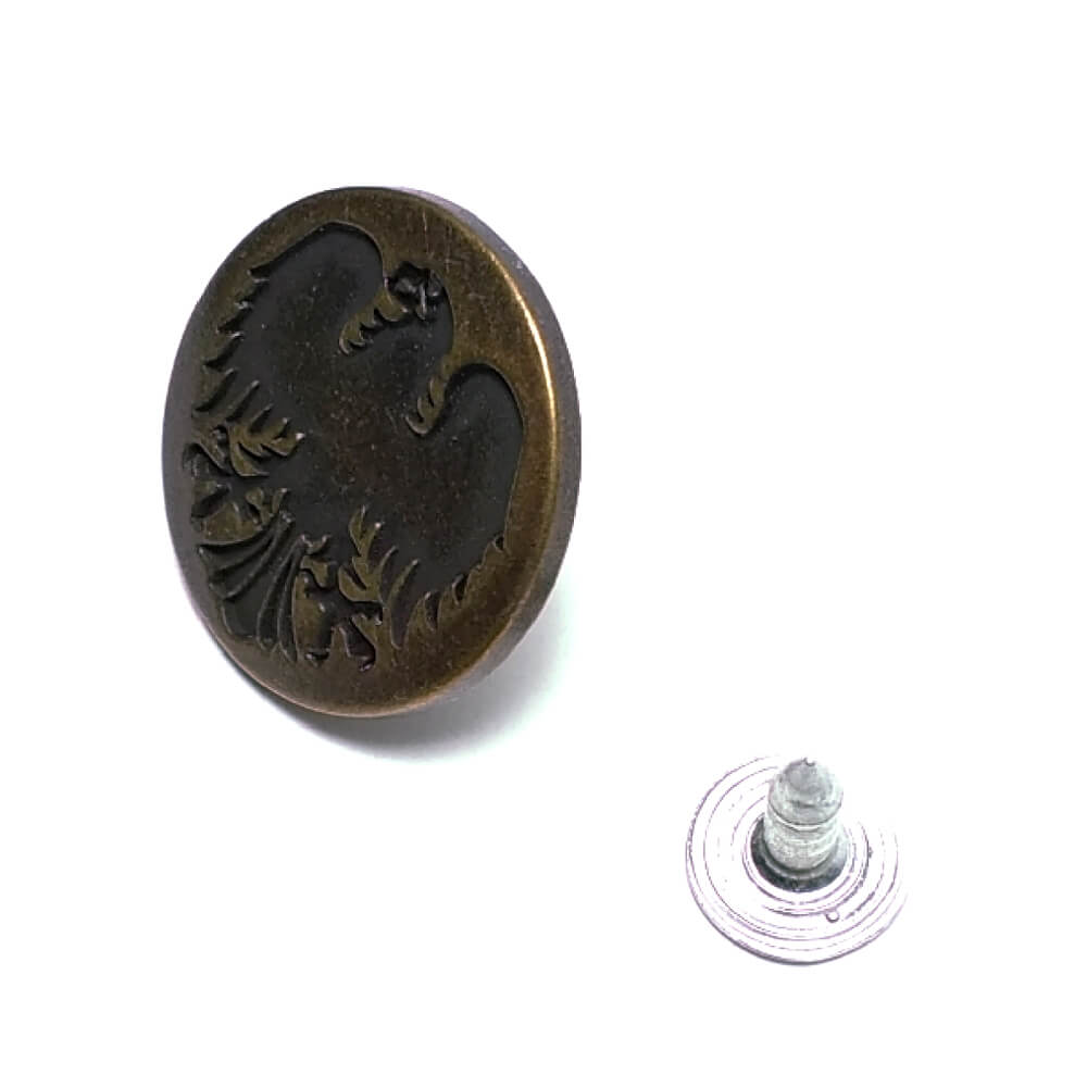 Kot Düğmesi - Zamak Düğme - Kot Düğmesi  19 mm  30 Boy 19 mm