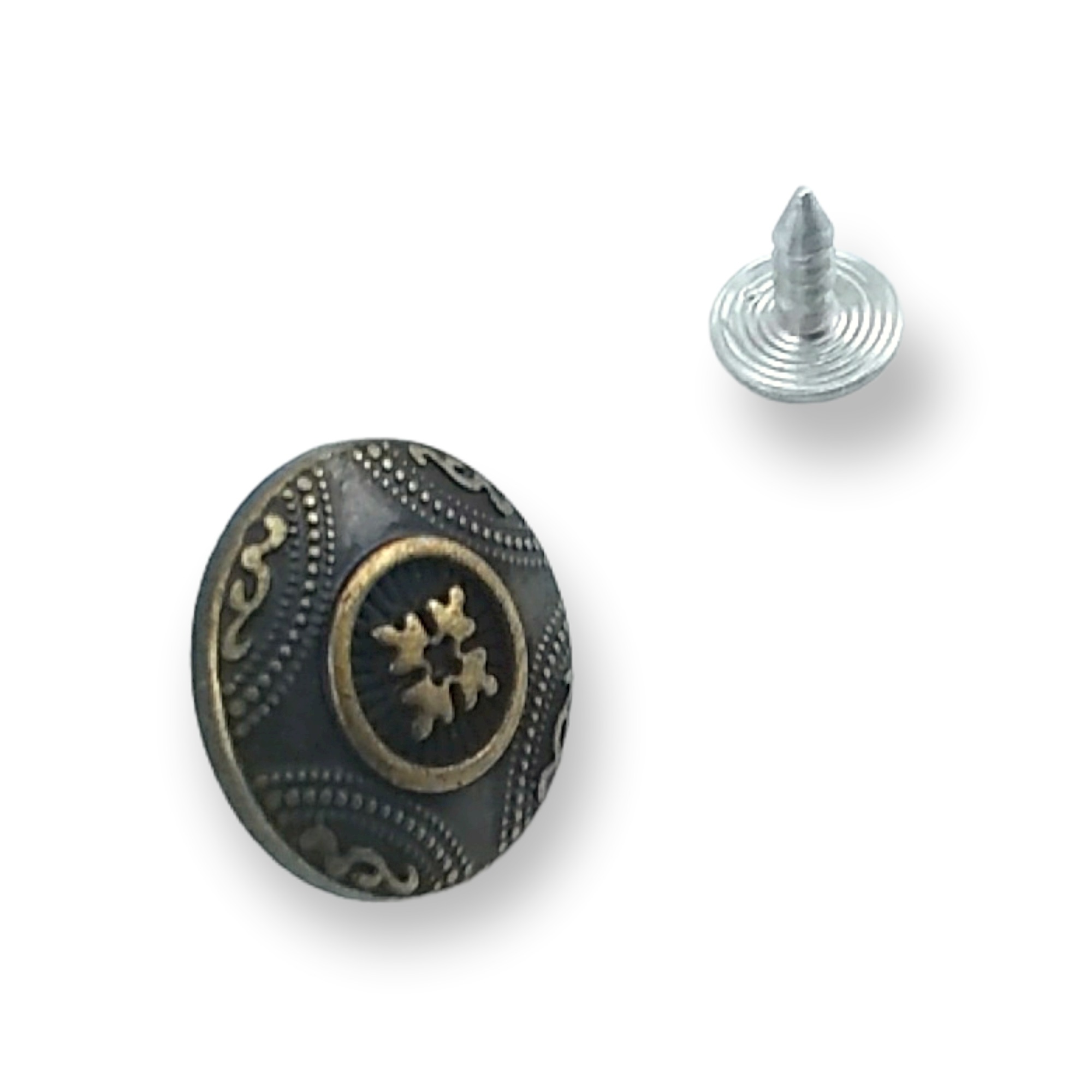 Elegant Patterned Jeans Button 17 mm - 28 L E 1113 Elegant Patterned Jeans Button 17 mm - 28 L E 1113