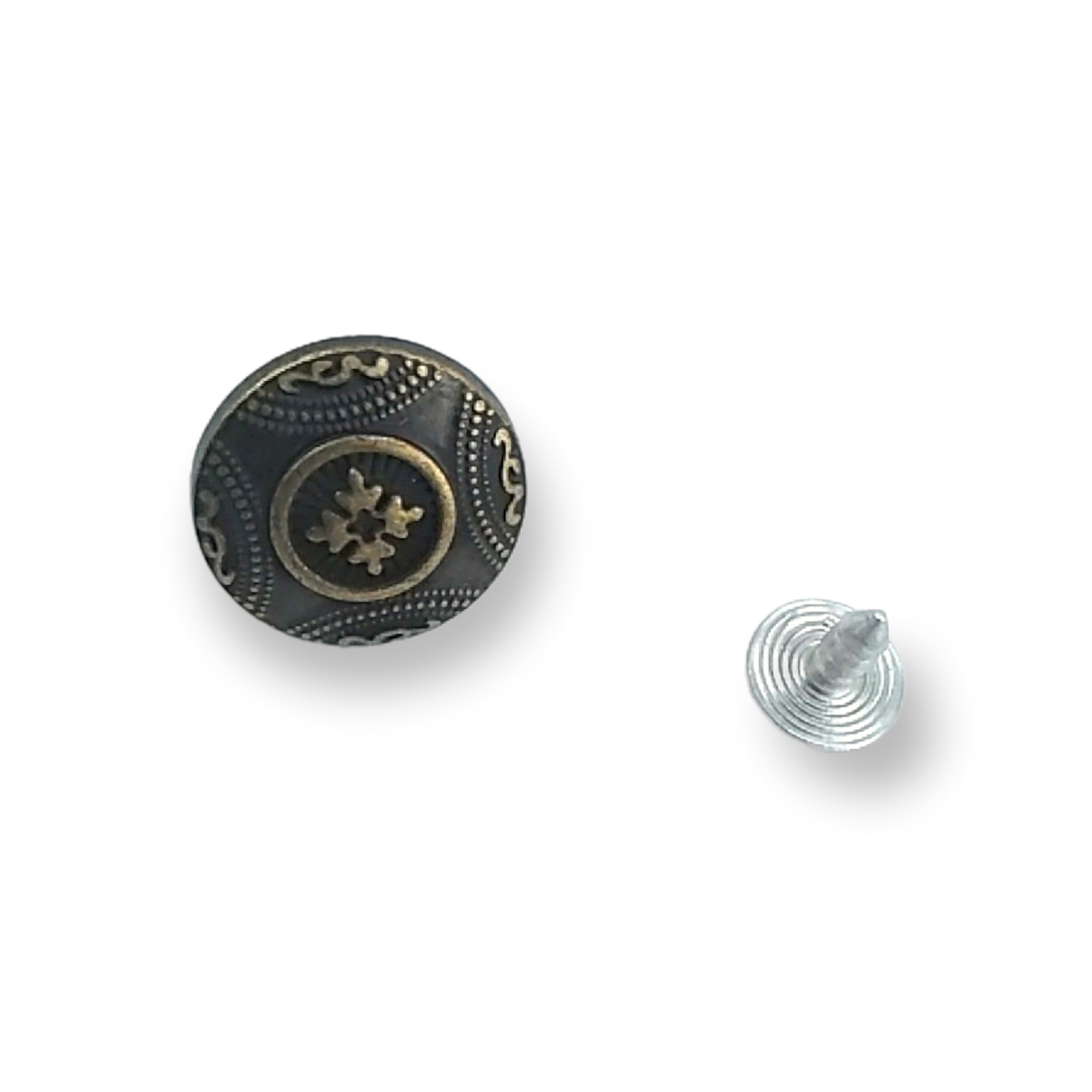 Elegant Patterned Jeans Button 17 mm - 28 L E 1113 Elegant Patterned Jeans Button 17 mm - 28 L E 1113