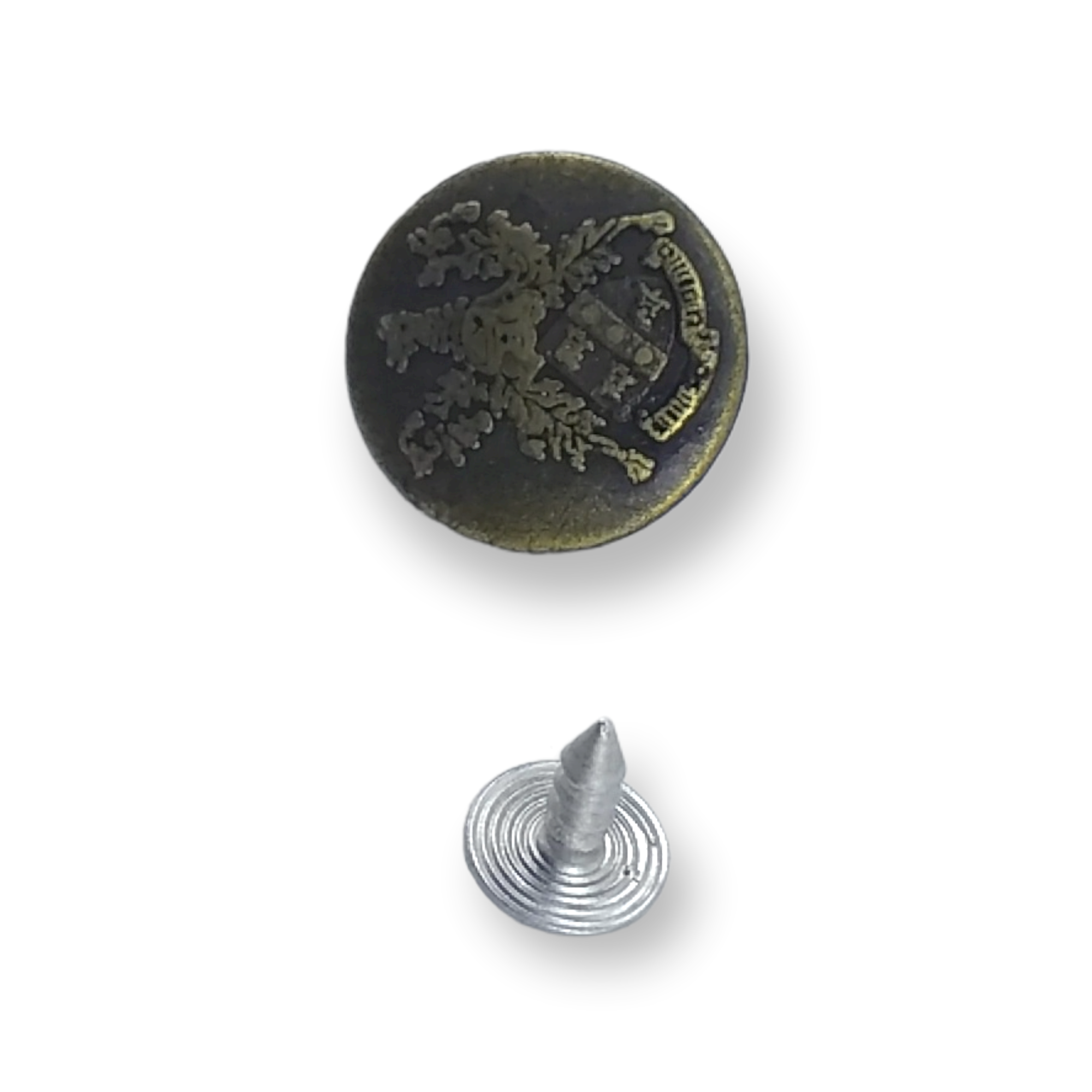 Logo Pattern Jeans Button 20 mm - 32 L E 1277 Logo Pattern Jeans Button 20 mm - 32 L E 1277